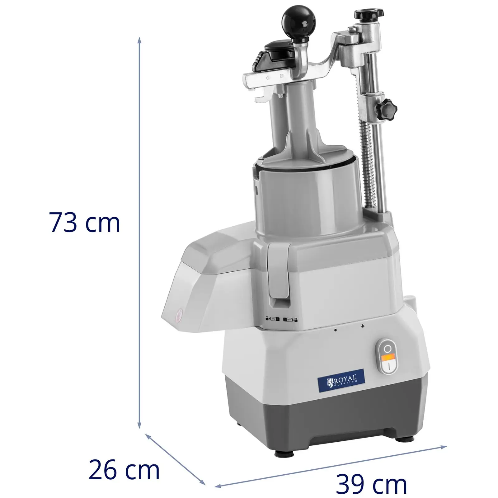 Elektrický krájač zeleniny plus stolový krájač – 3 l – 735 W – 4 kotúče nožov – Ø 174 mm – Royal Catering