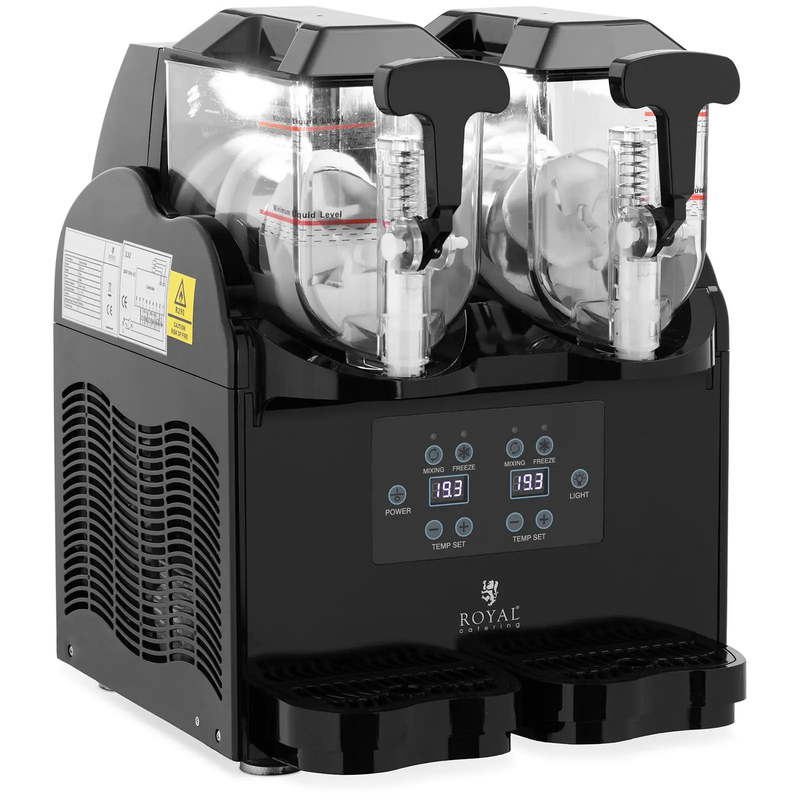 Granitore sorbettiera - 2 x 3 l - Pannello di controllo digitale - Royal Catering - 0