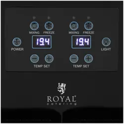 Slush ice-maskine - 2 x 2 l - digitalt kontrolpanel - Royal Catering