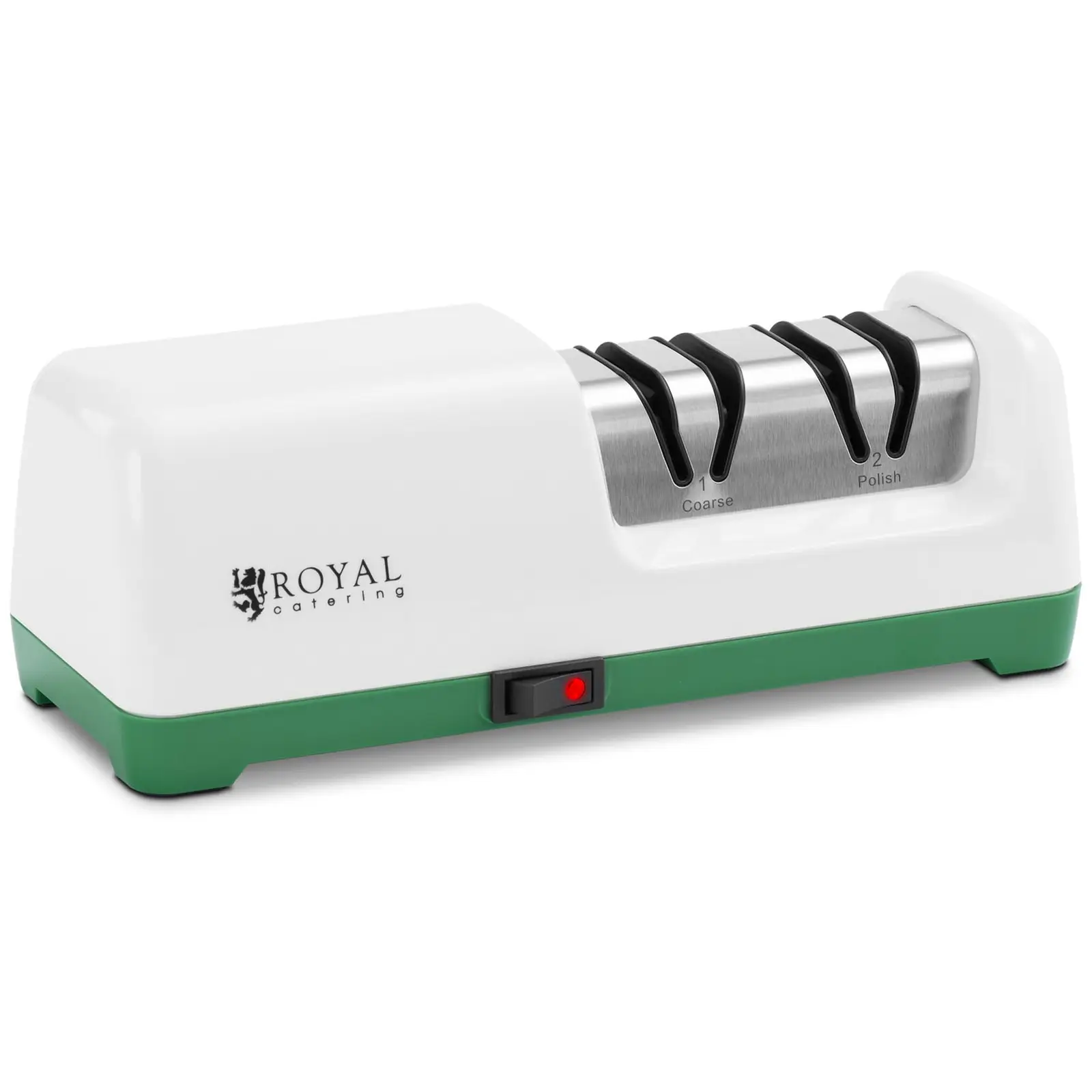 Electric Diamond Knife Sharpener - 2 levels - 20° - white - Royal Catering