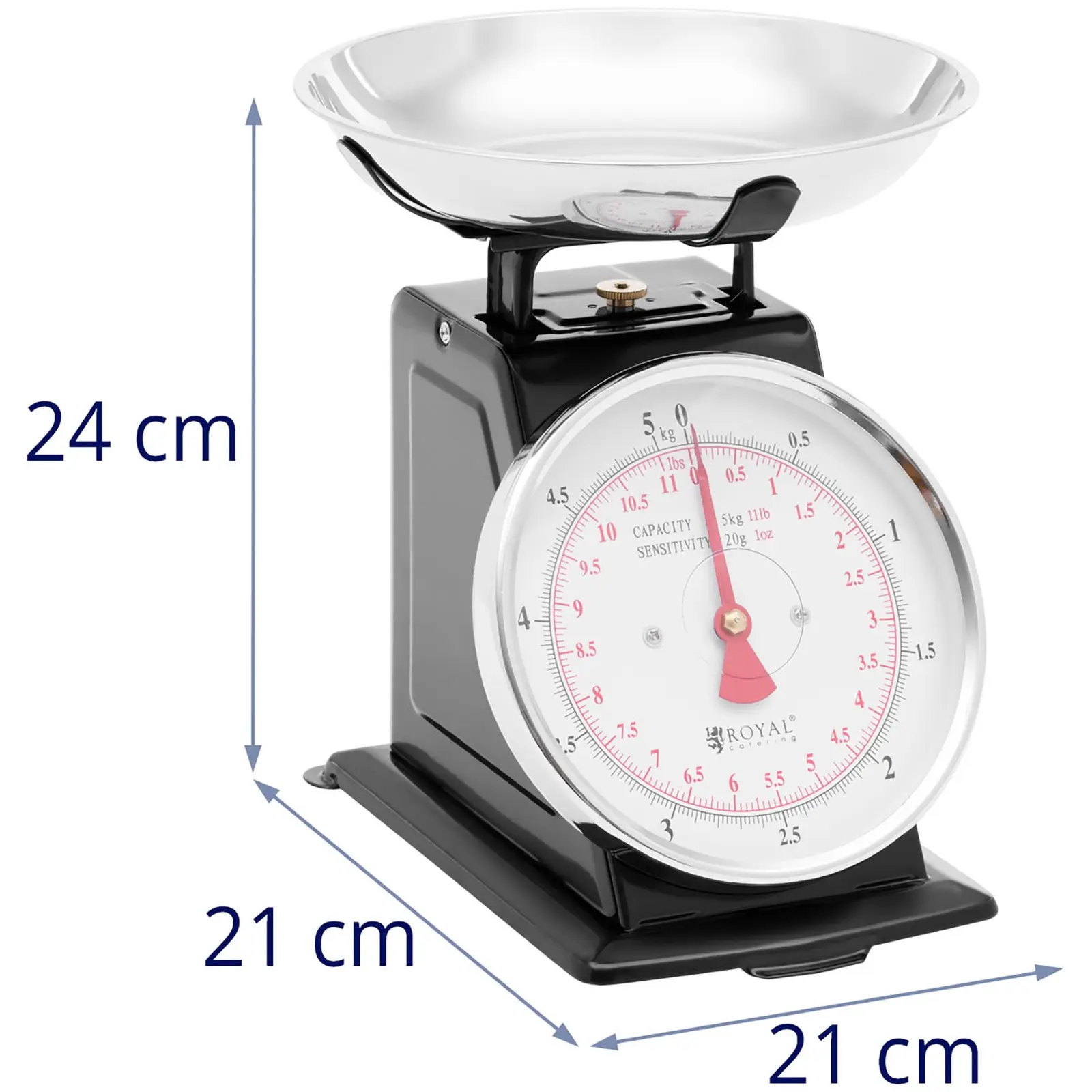 Báscula de cocina analógica - 5 kg - Royal Catering