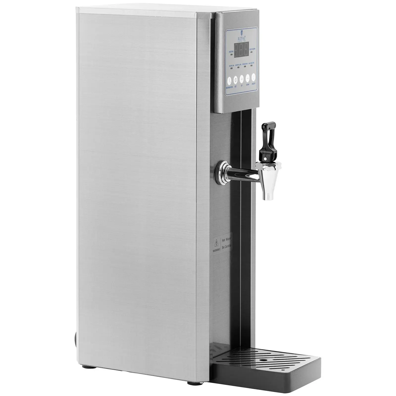 Varmtvandsdispenser - 8 l - 2100 W - vandtilslutning - Royal Catering (Vandstandsmåler: Ja)