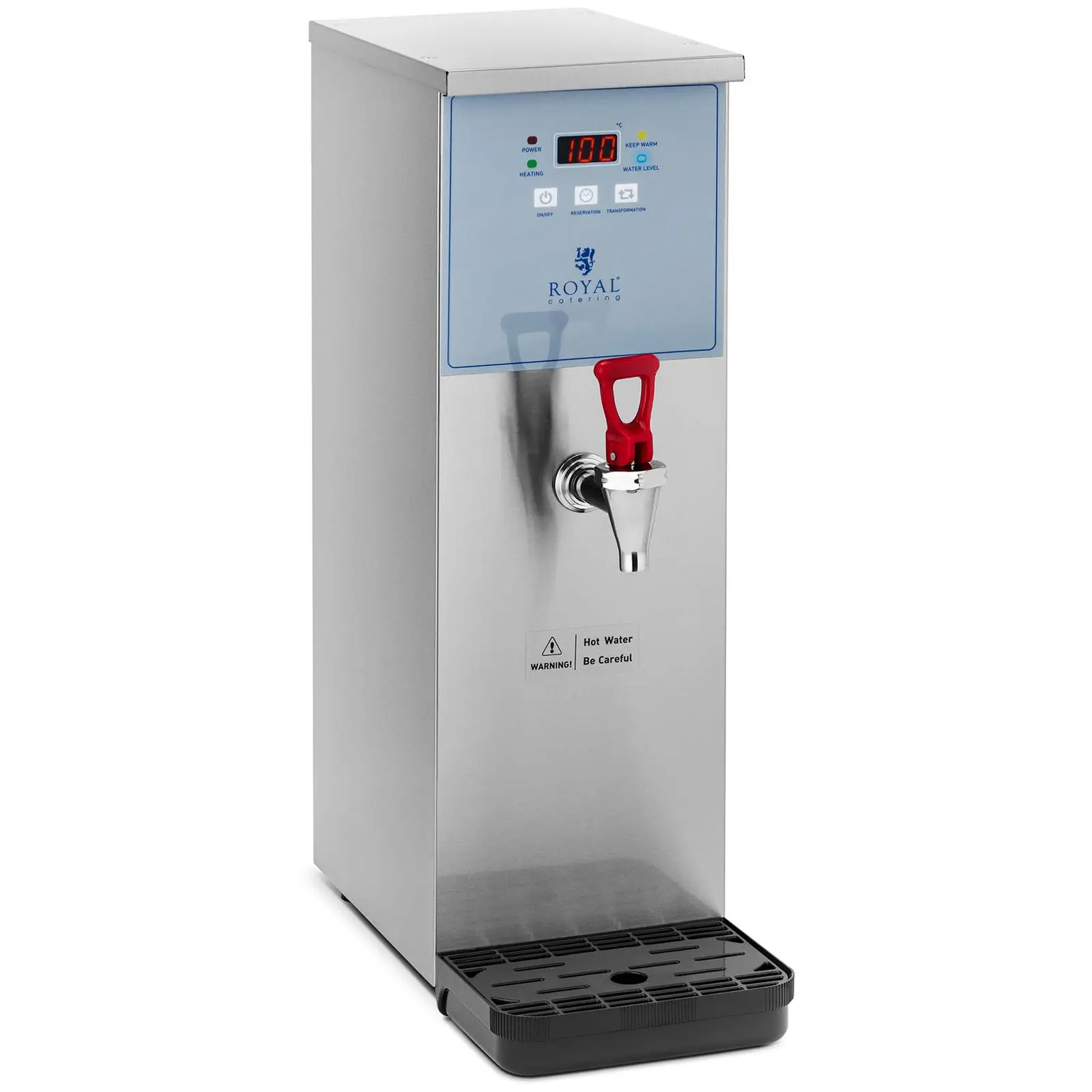 Varmtvandsdispenser - 10 l - 3000 W - vandtilslutning - Royal Catering