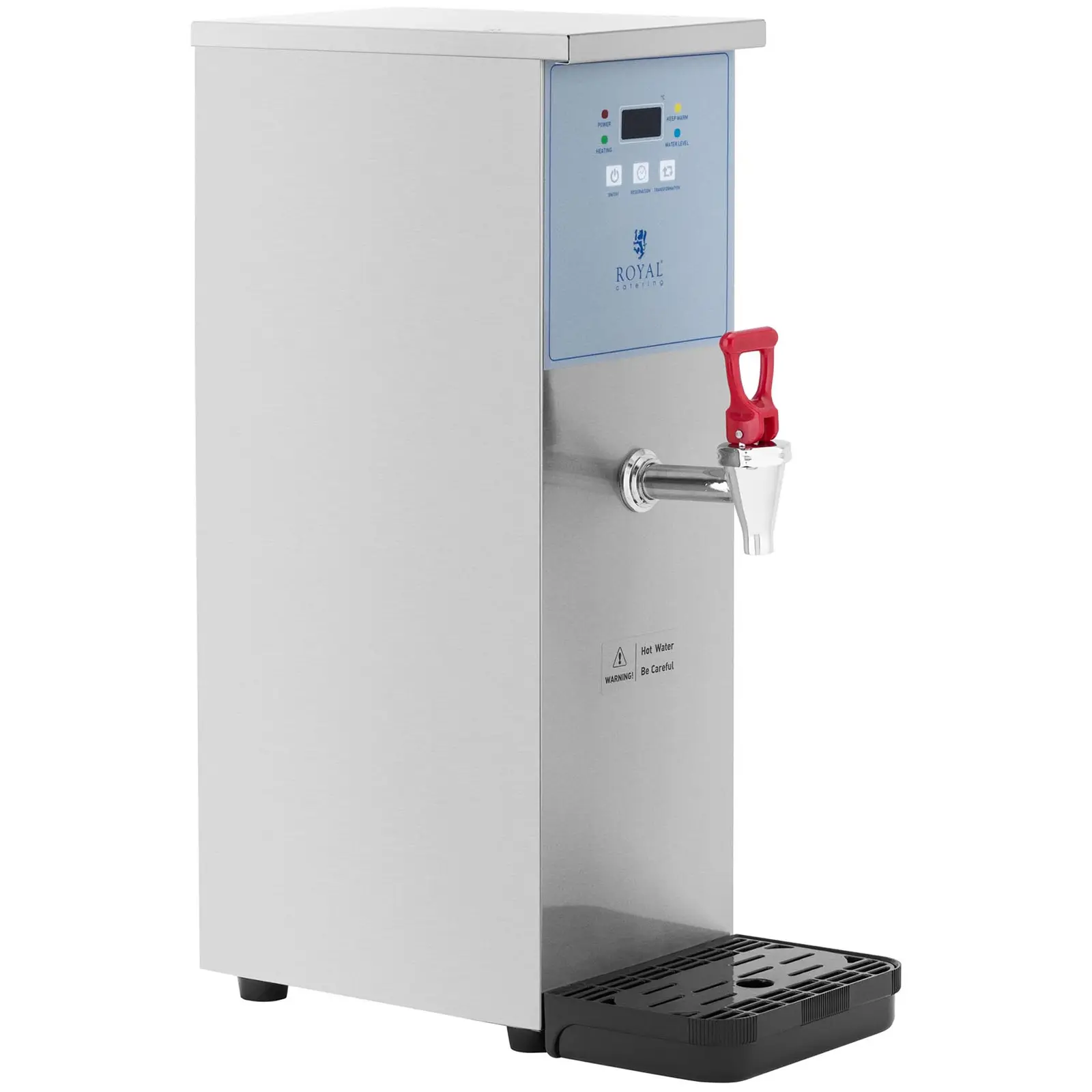 Dávkovač horké vody - 10 l - 3000 W - přípojka vody - Royal Catering (Vnější ukazatel hladiny vody: Ano)
