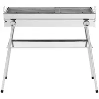 Charcoal grill - Shelf - folding grill - 75 x 25 cm - stainless steel / steel - Royal Catering