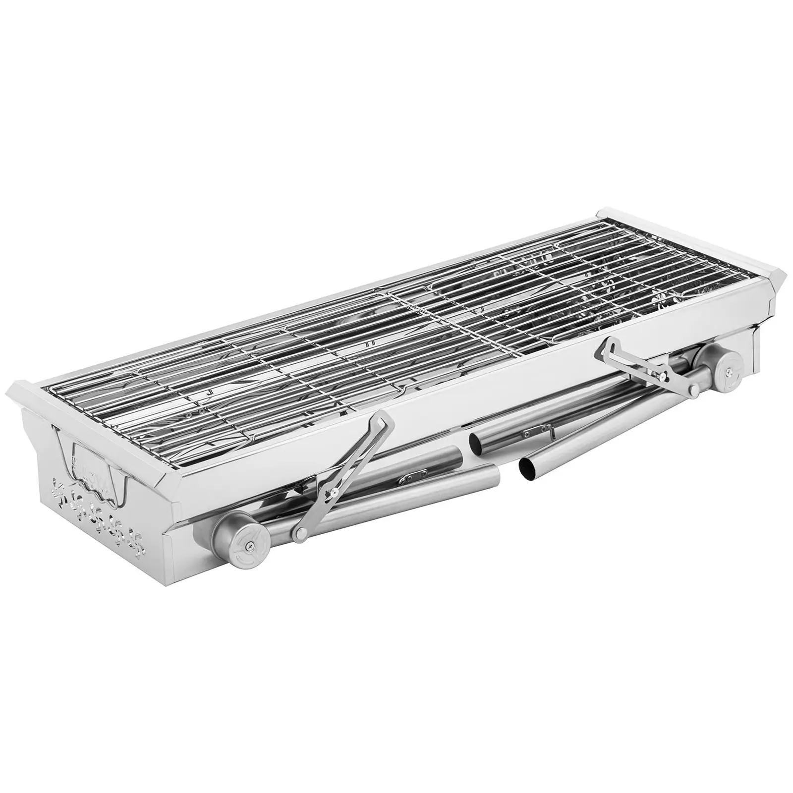 Barbecue a carbonella - Pieghevole - 43 x 25 cm - Acciaio inox, acciaio zincato - Royal Catering