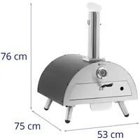 Pizzaovn udendørs brænde - cordieritsten - 190 °C - 33 cm - Royal Catering