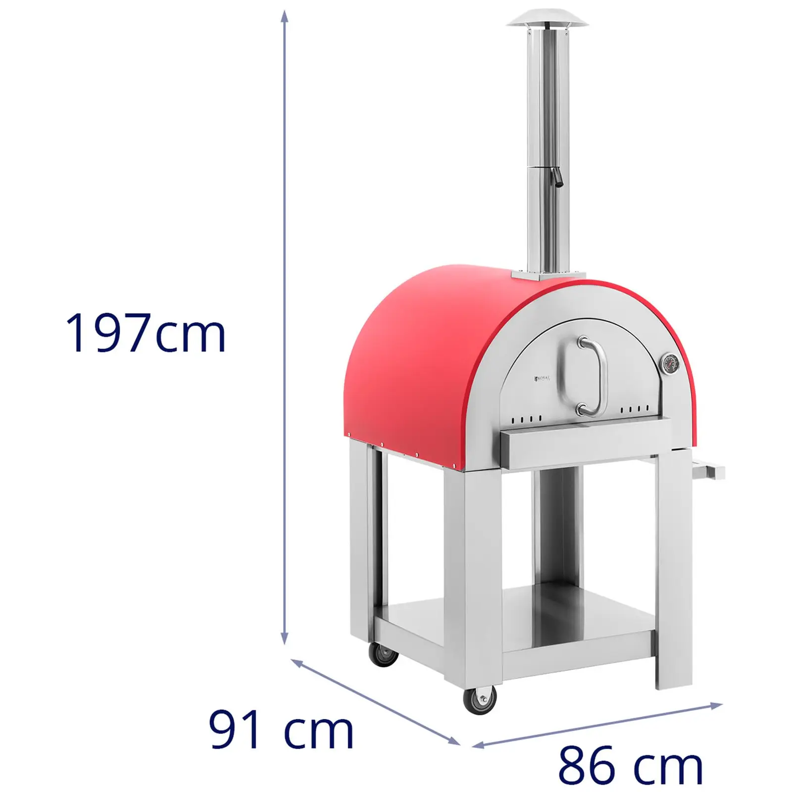 Wood Fired Pizza Oven - clay plate - 220 ° C - Ø 40.5 cm - Royal Catering
