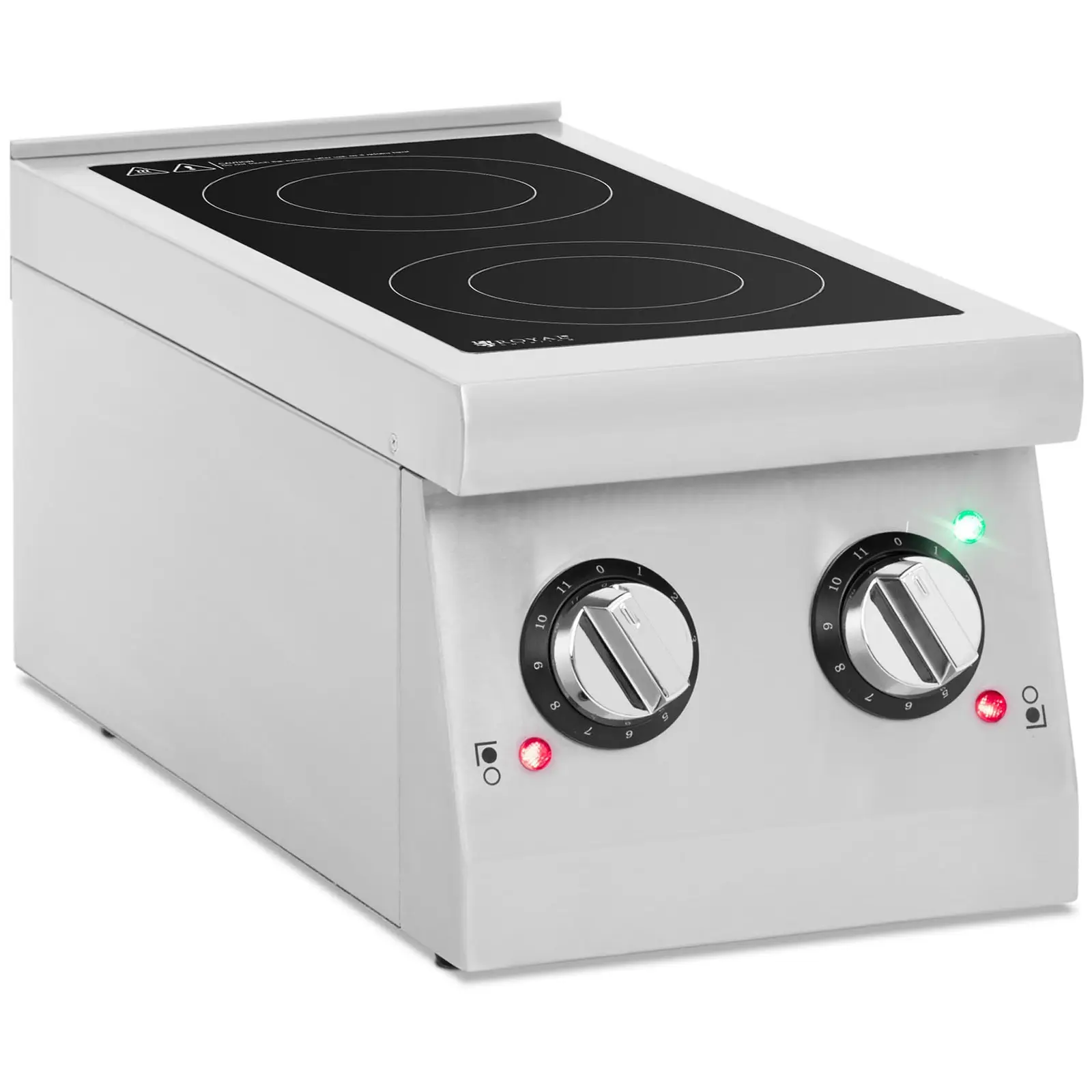 Induktionsplatte - 3000 W - 2 x 26 cm - 240 °C - Royal Catering