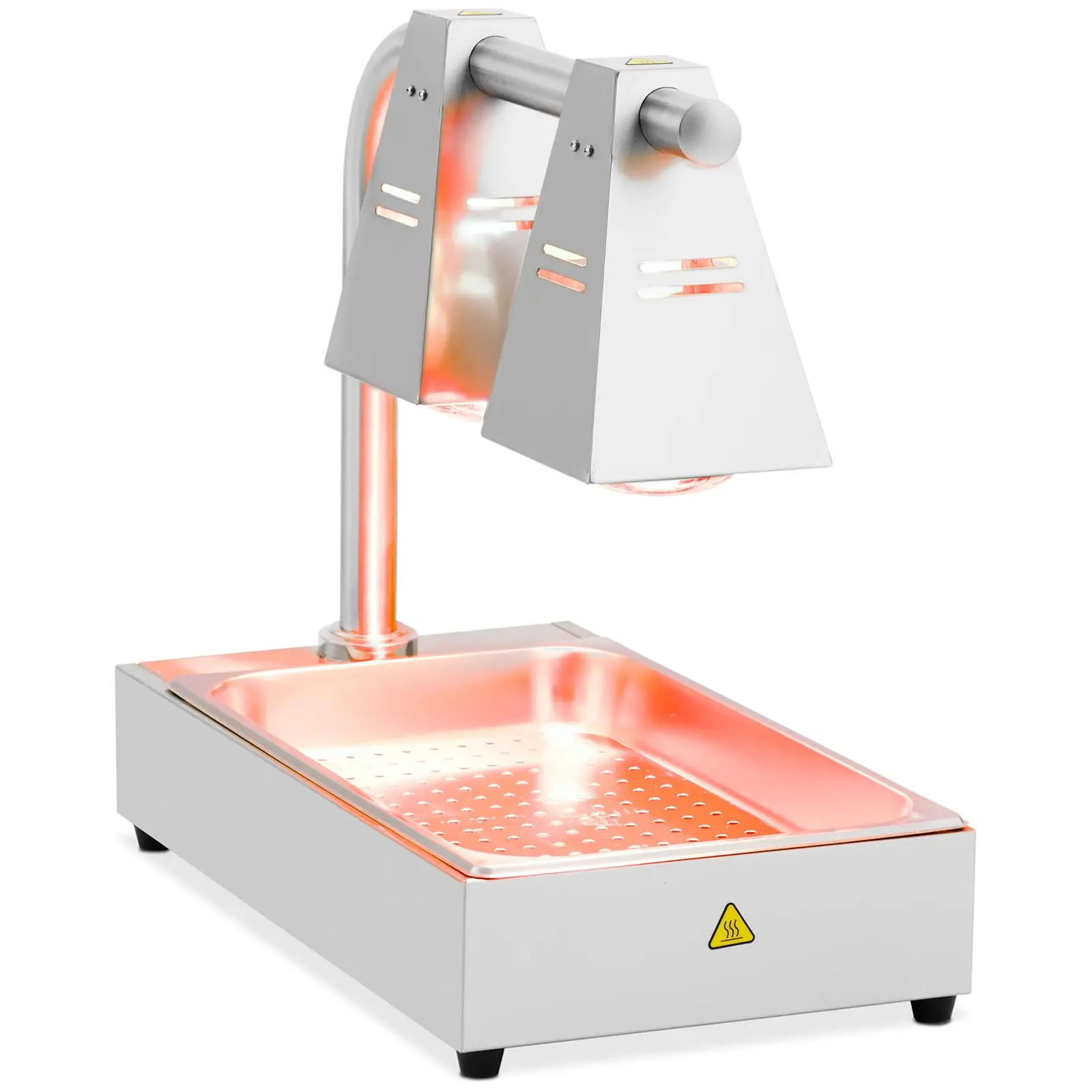Lampada riscaldante per alimenti a raggi infrarossi - 600 W - GN 1/1 - 2 lampade riscaldanti - Royal Catering