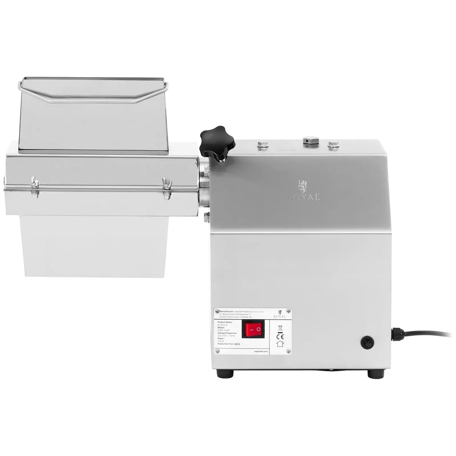Elektrický tenderizér - 750 W - 164 ot/min - Royal Catering (Barva: Stříbrná)