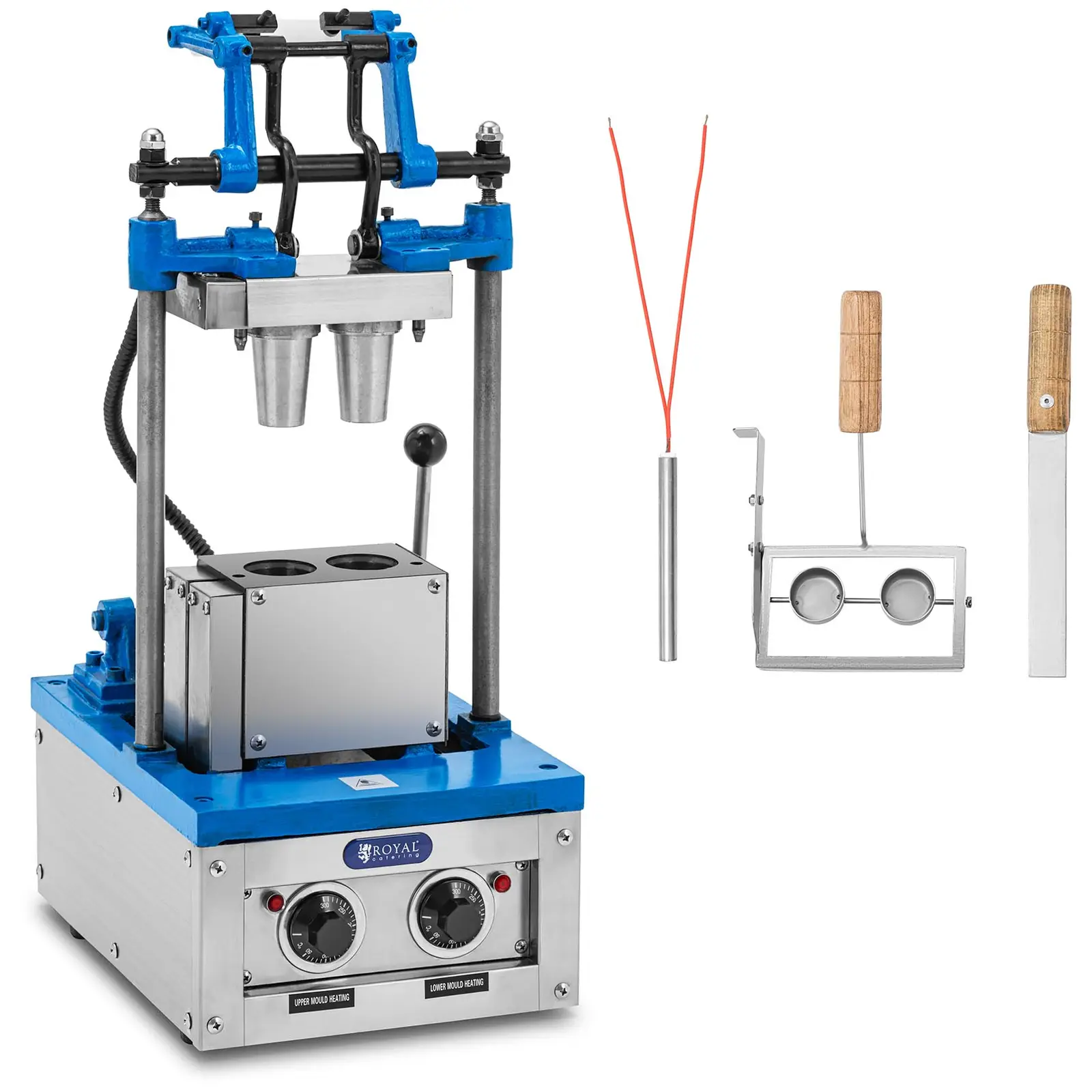 Waffeleisen für Eiswaffeln - 50 - 60 Waffeln/h -  55 x 70 mm - Royal Catering