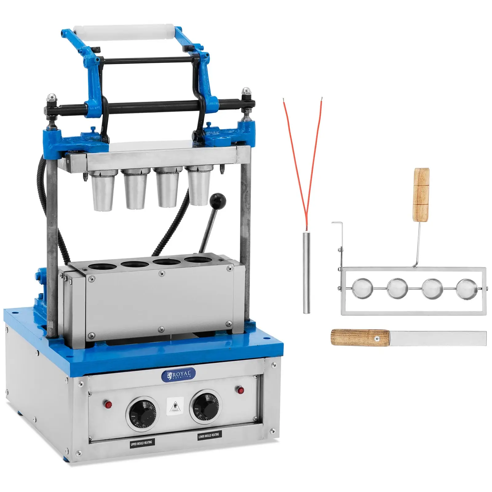 Waffeleisen für Eiswaffeln - 100 - 120 Waffeln/t - 55 x 70 mm - Royal Catering