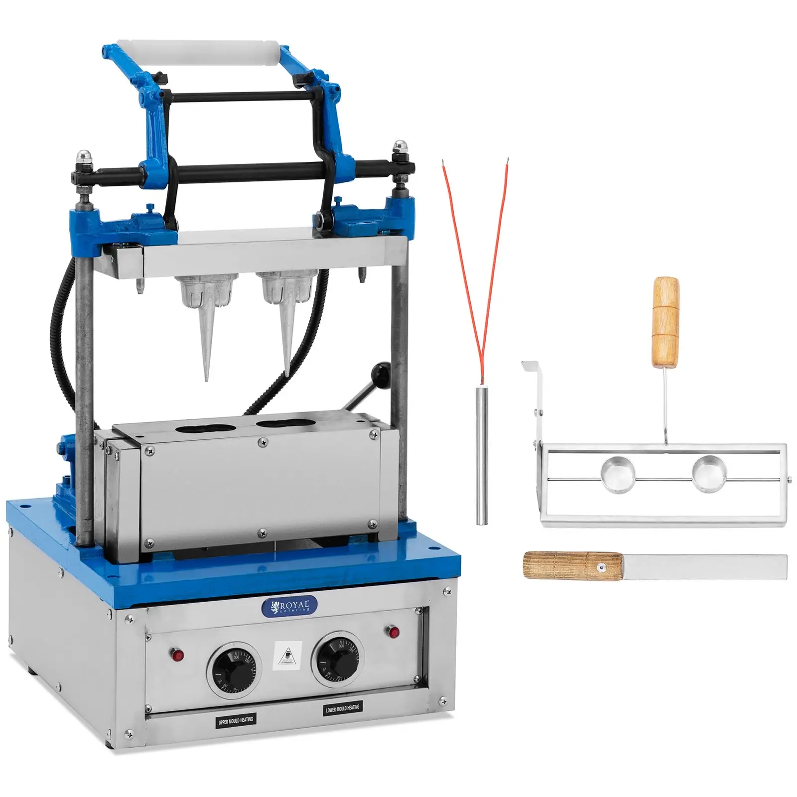 Waffeleisen für Eiswaffeln - 100 - 120 Waffeln/h - 74 x 124 mm - Royal Catering