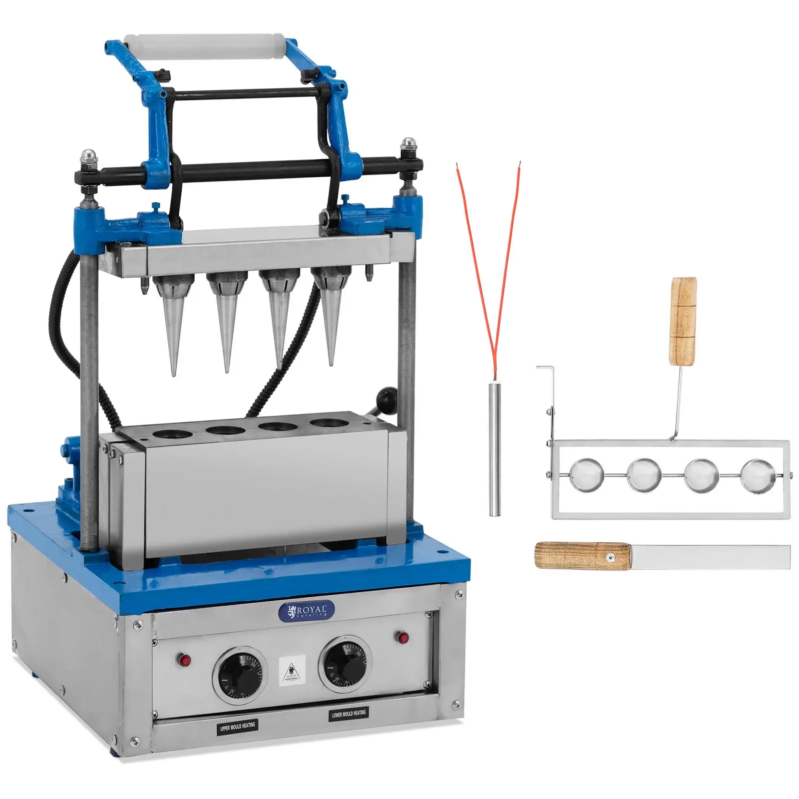 Waffeleisen für Eiswaffeln - 100 - 120 Waffeln/h - 47 x 112 mm - Royal Catering