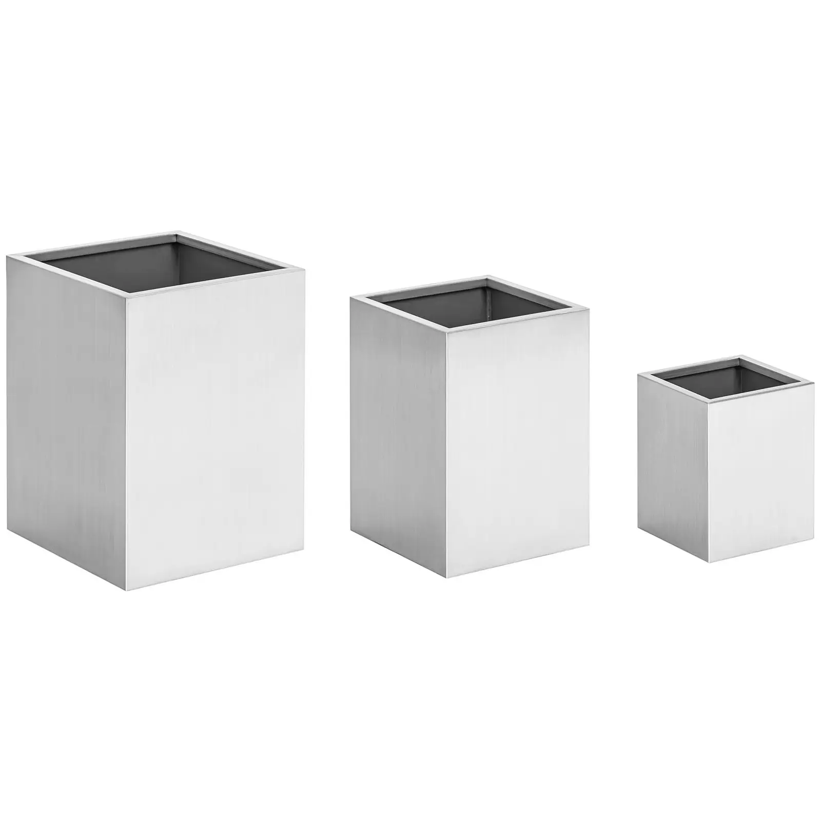 Planter Pot - set of 3 - stainless steel - Royal Catering