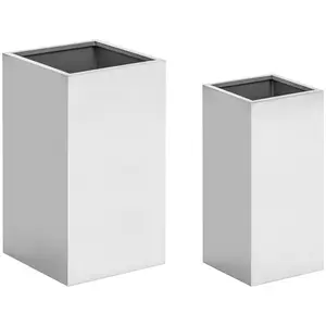Planter Pot - set of 2 - stainless steel - Royal Catering