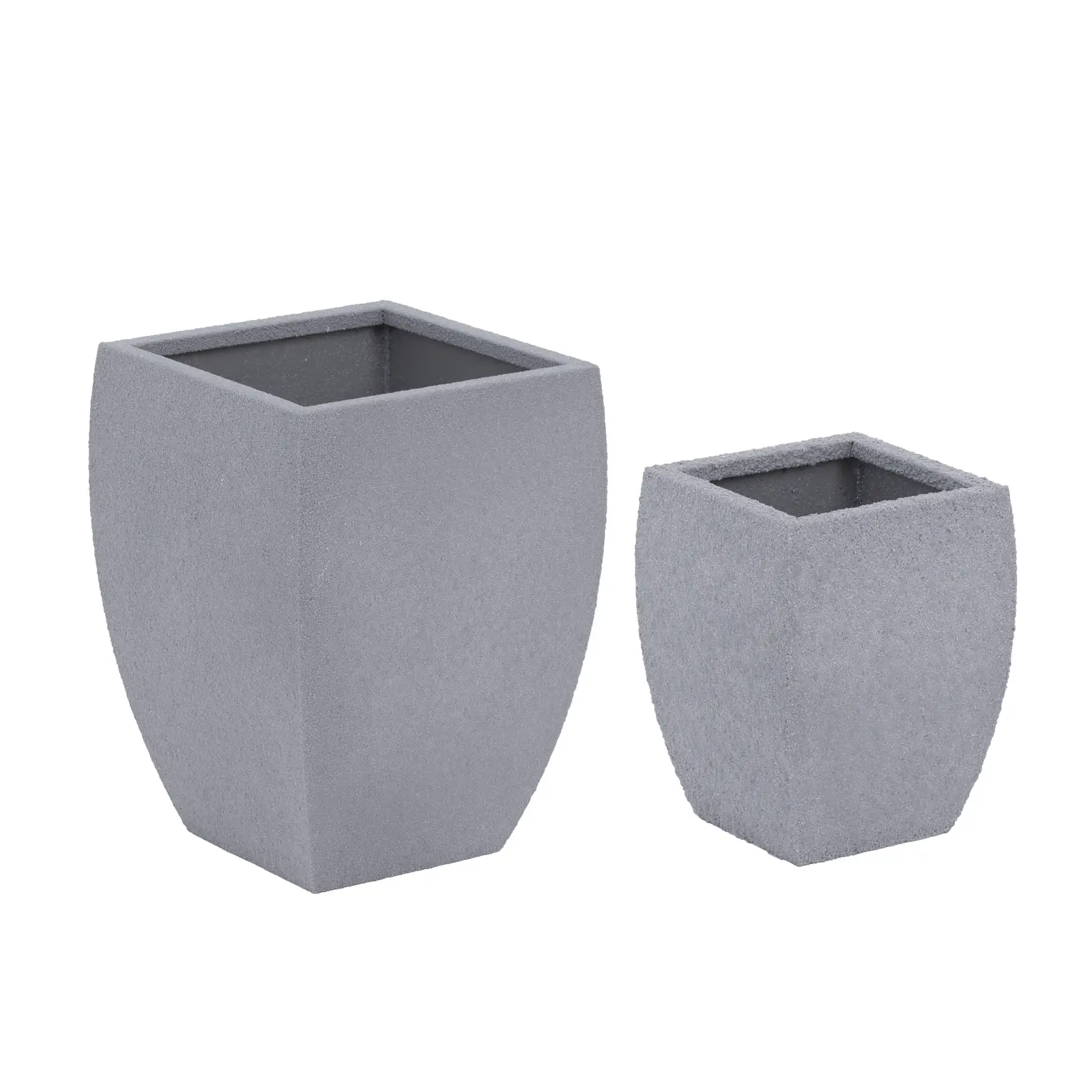 Pots de fleurs - lot de 2 - acier corten - coniques / arrondis - Royal Catering