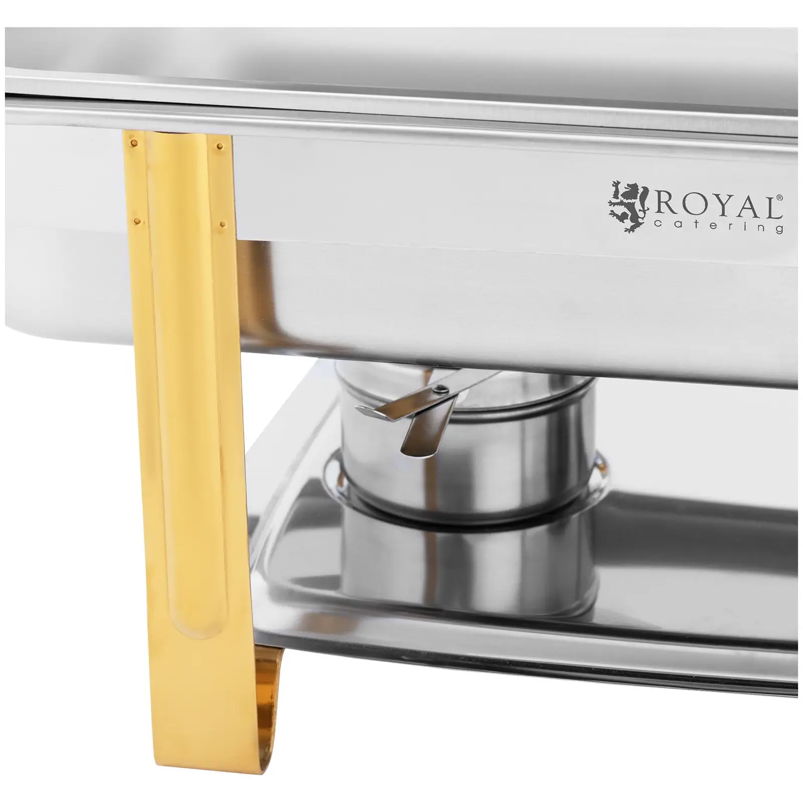 Chafing Dish - GN 1/1 - pozlacení - 9 l - palivové články: 2 - Royal Catering (Držáky paliva: Ano)