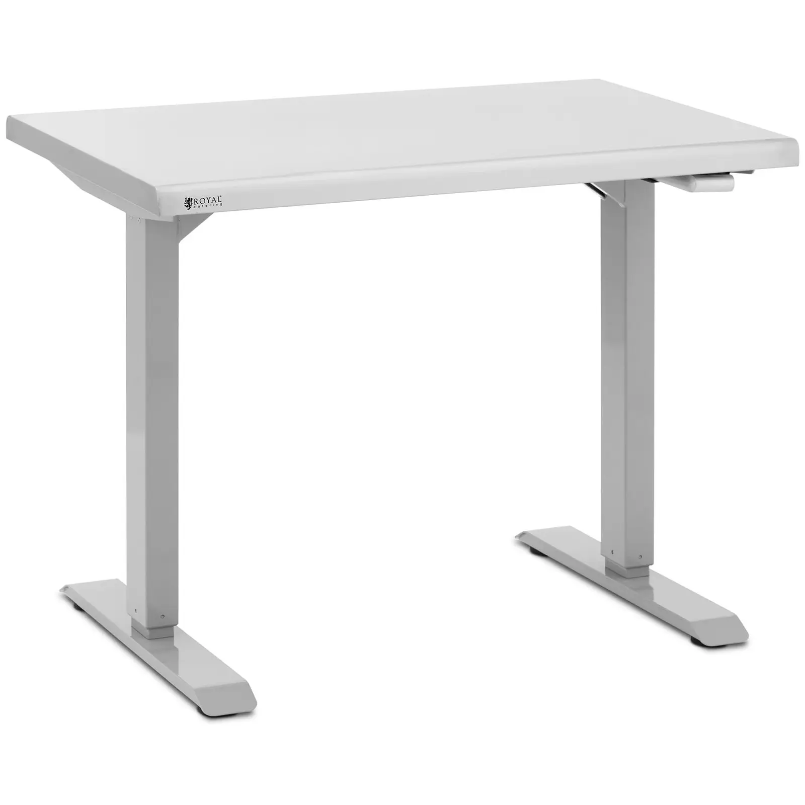 Stôl z nehrdzavejúcej ocele - výškovo nastaviteľný - 96 x 60 x 71,5 – 117 cm - nosnosť 70 kg - Royal Catering