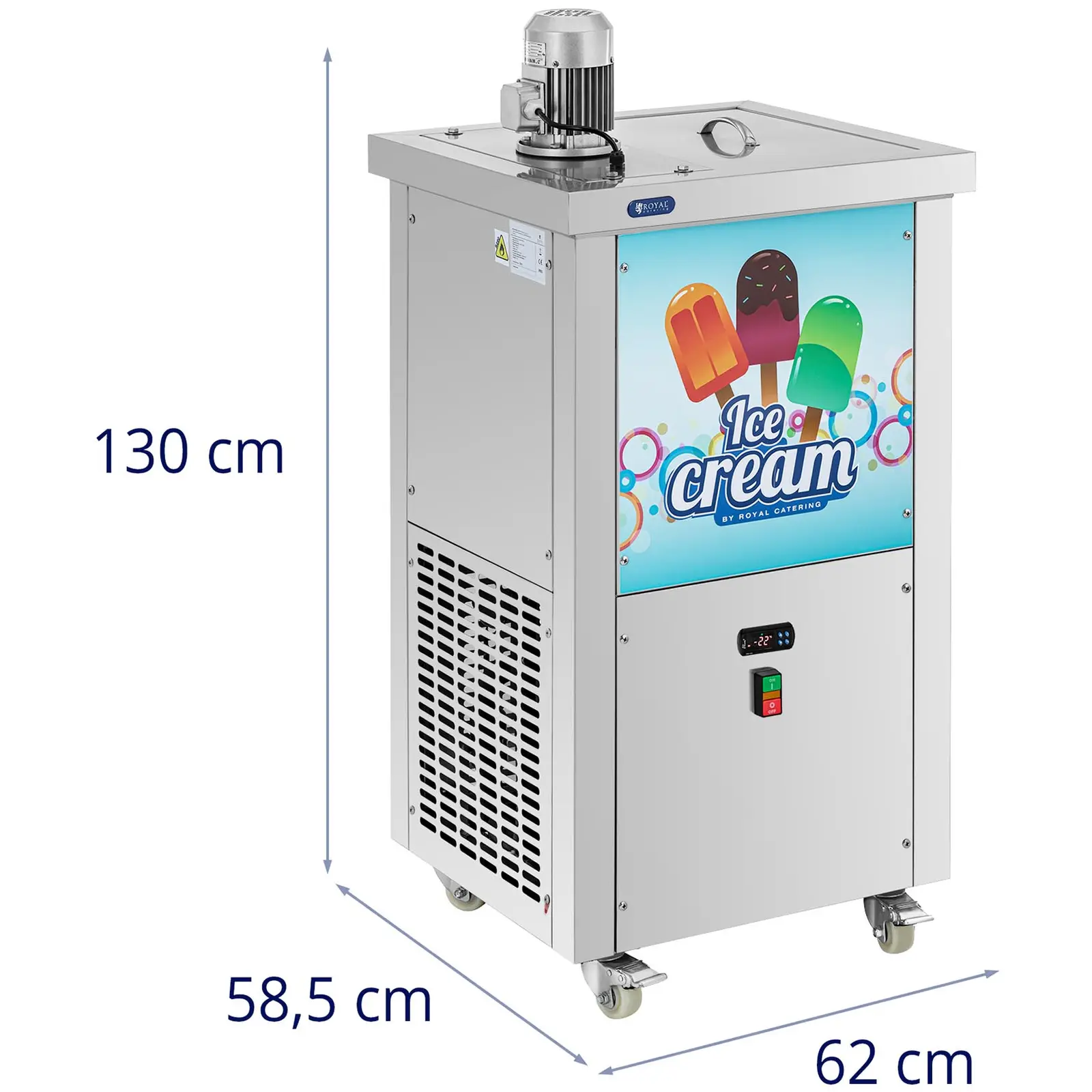 Machine à glace - pour esquimaux (80 ml) - 40 pièces (en 15 min) / 3000 pièces (par jour) - Royal Catering