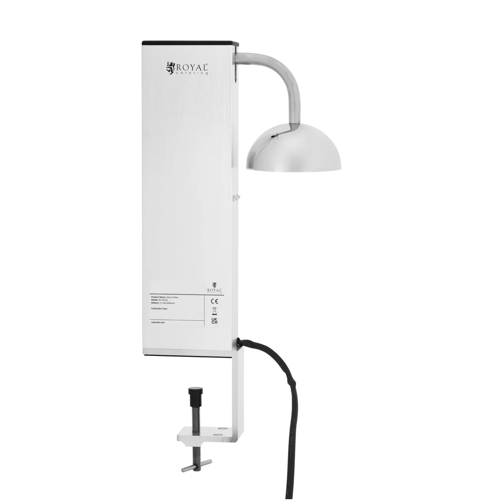 Zmrazovač sklenic s LED diodou - Ø 0-24 cm - Royal Catering (Materiál: Ušlechtilá ocel)