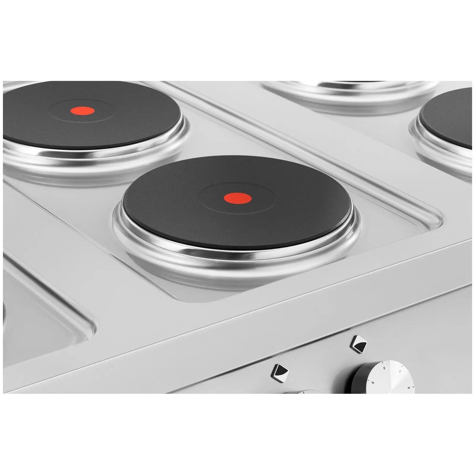 Piano de cuisson - 15600 W - 6 plaques - avec four à chaleur tournante - Royal Catering (Matériau(x): Acier inoxydable 430)
