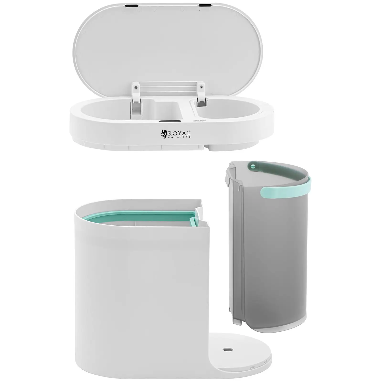 Coș de gunoi Sensor Duo - 10 și 5 L - Royal Catering