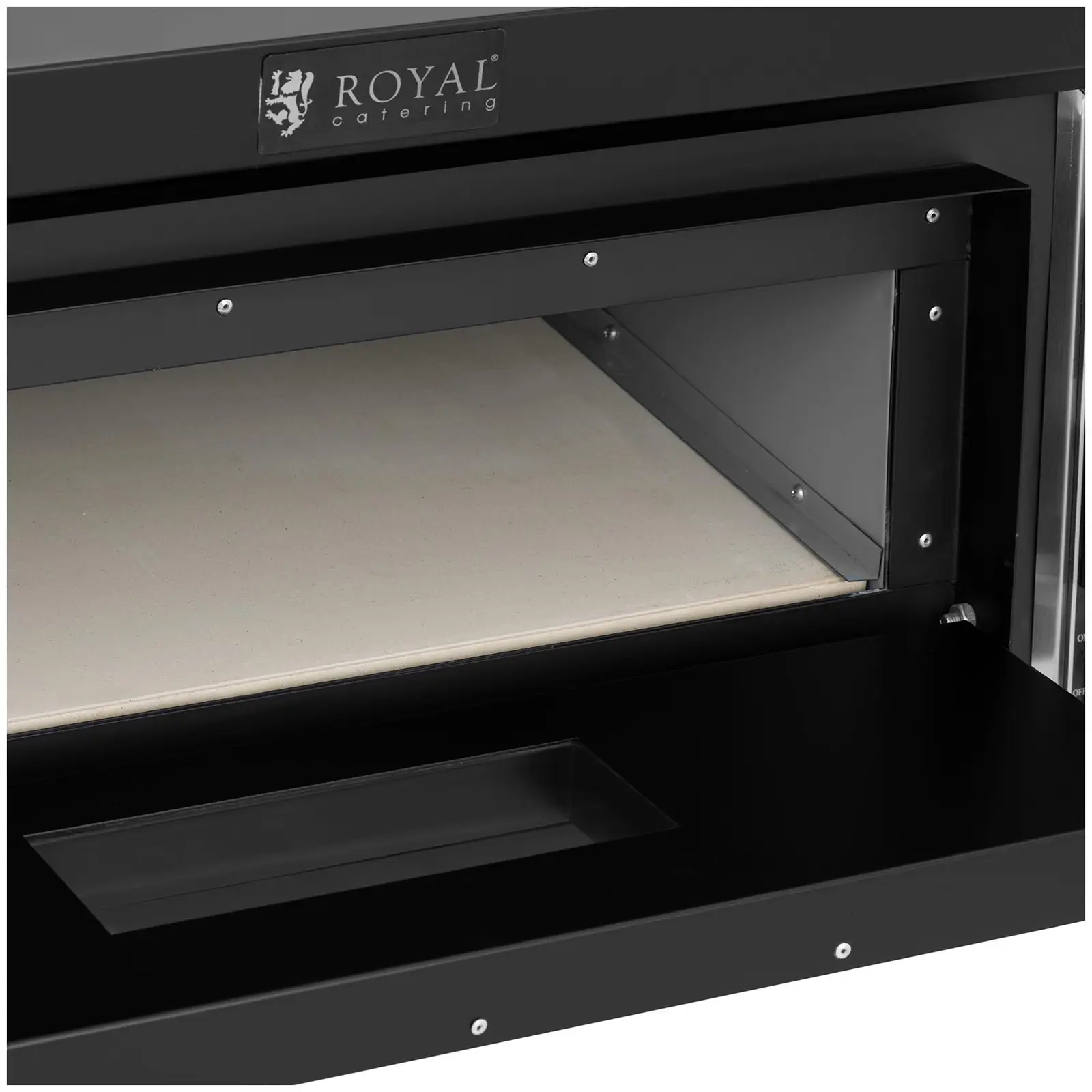 Four à pizza électrique - 1 chambre - 4200 W - Ø 58 cm - Royal Catering (Matériau(x): Verre trempé)
