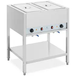 Bain Marie - 1265 W - 2 x GN 1/1 - with substructure - Royal Catering