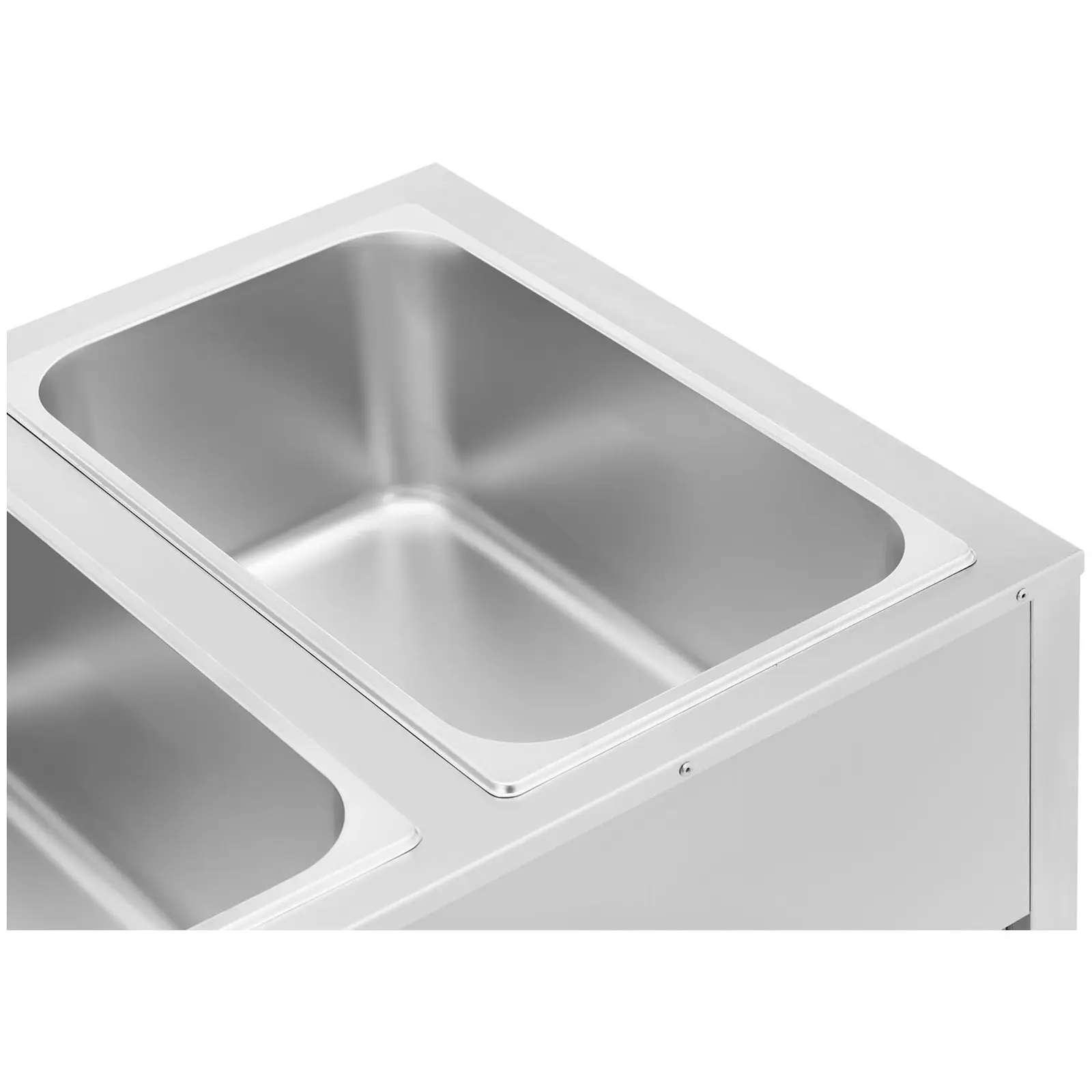 Bain Marie - 1265 W - 2 x GN 1/1 - mit Unterbau - Royal Catering