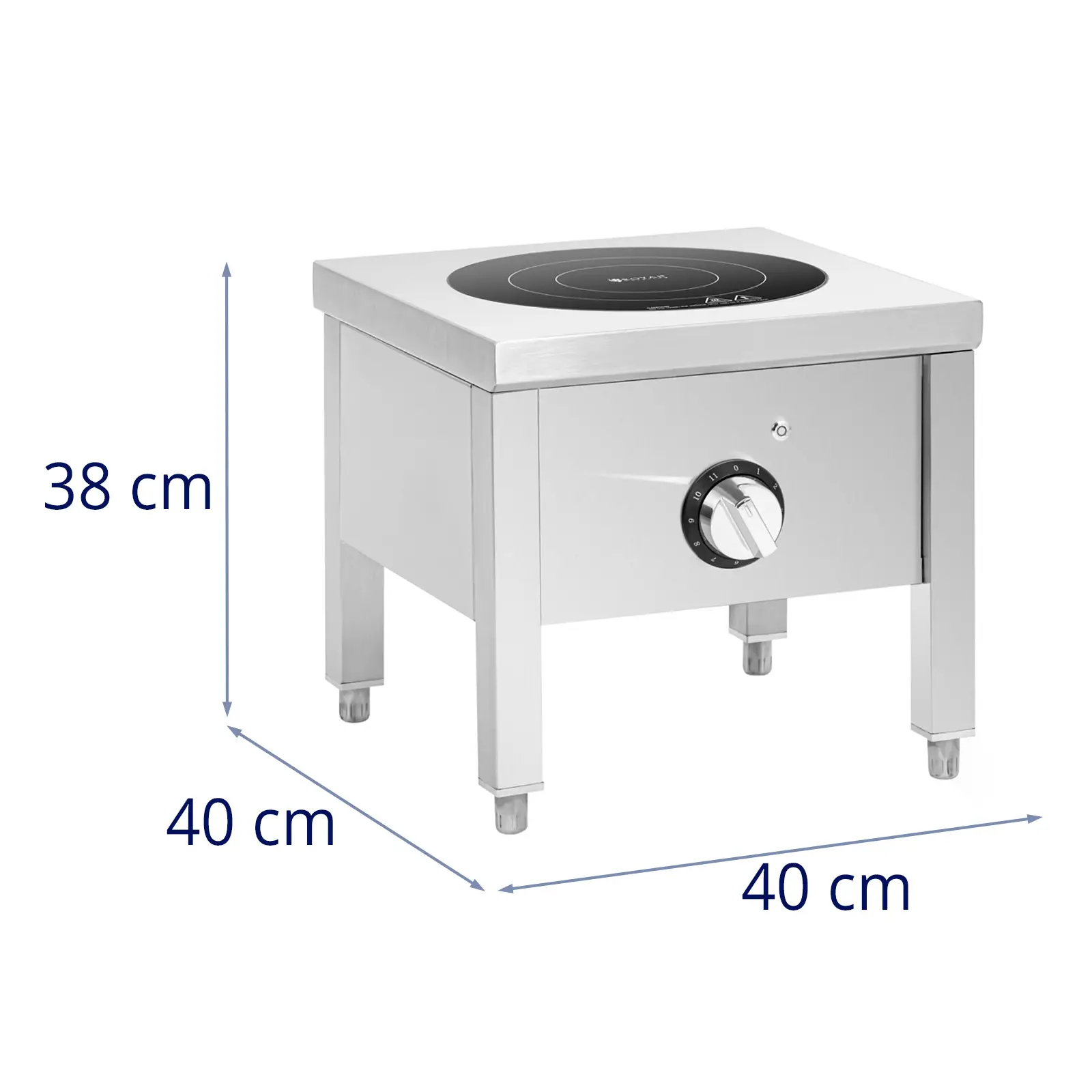 Réchaud à induction - 30 cm - sur pied - Royal Catering (Tension [V]: 400)