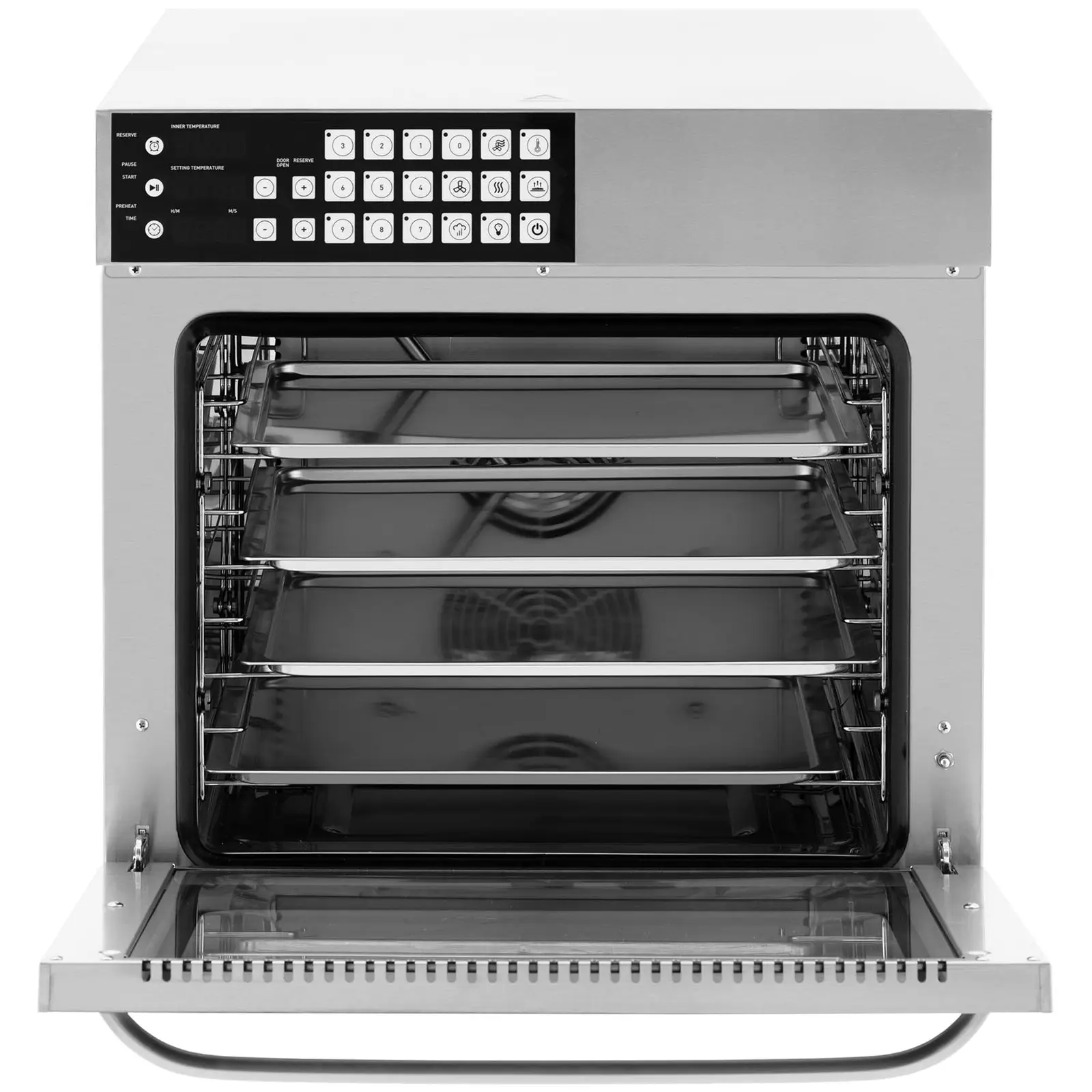 Varmluftsovn - 2800 W - nedtællingsur - 6 funktioner - 4 bageplader (Tykkelse, bageplader: 10 mm)