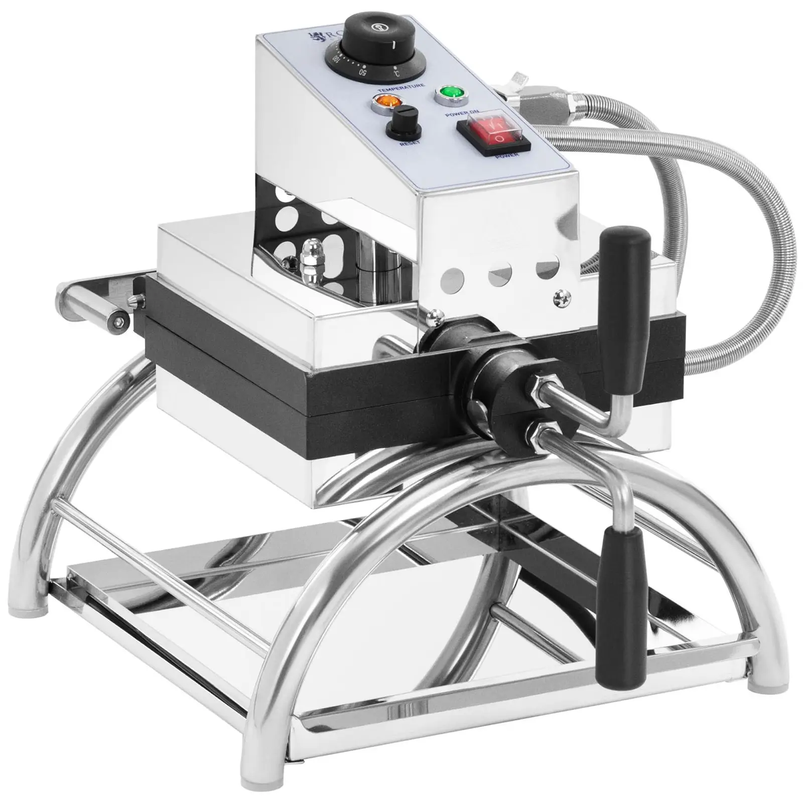 Vaflovač - otočný - vafle na špejli - 2 x 1000 W - Royal Catering (Zvukový signál: Ne)