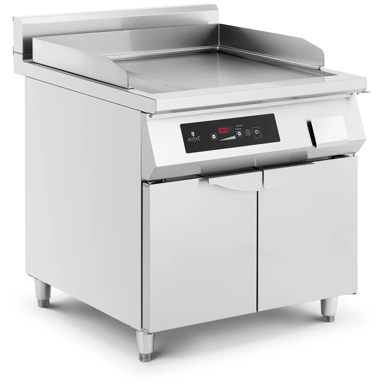 Indukční gril 720 x 610 mm hladký 10000 W - Grilovací desky Royal Catering