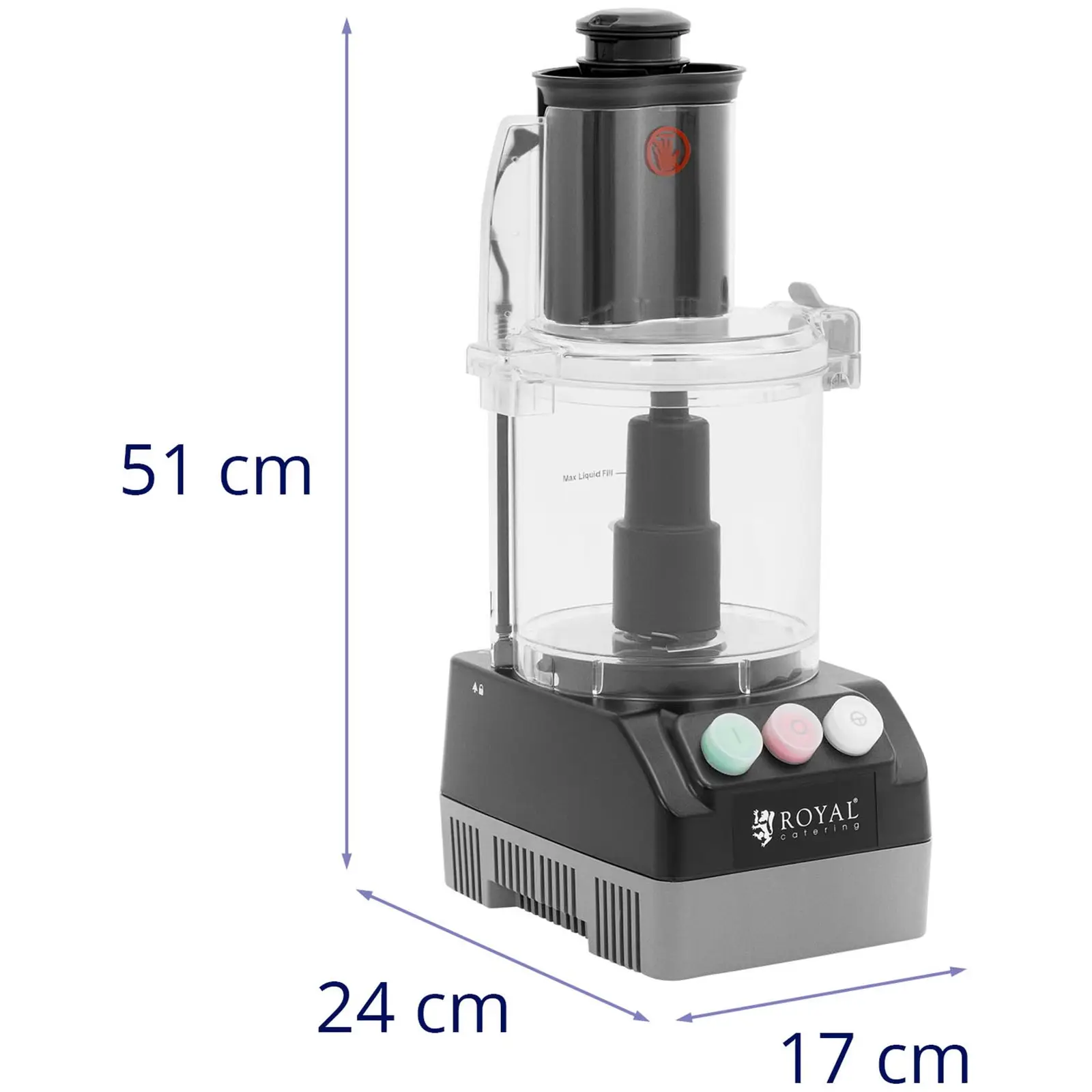 Stolní kutr a kráječ zeleniny - 3 l - 600 W - Royal Catering