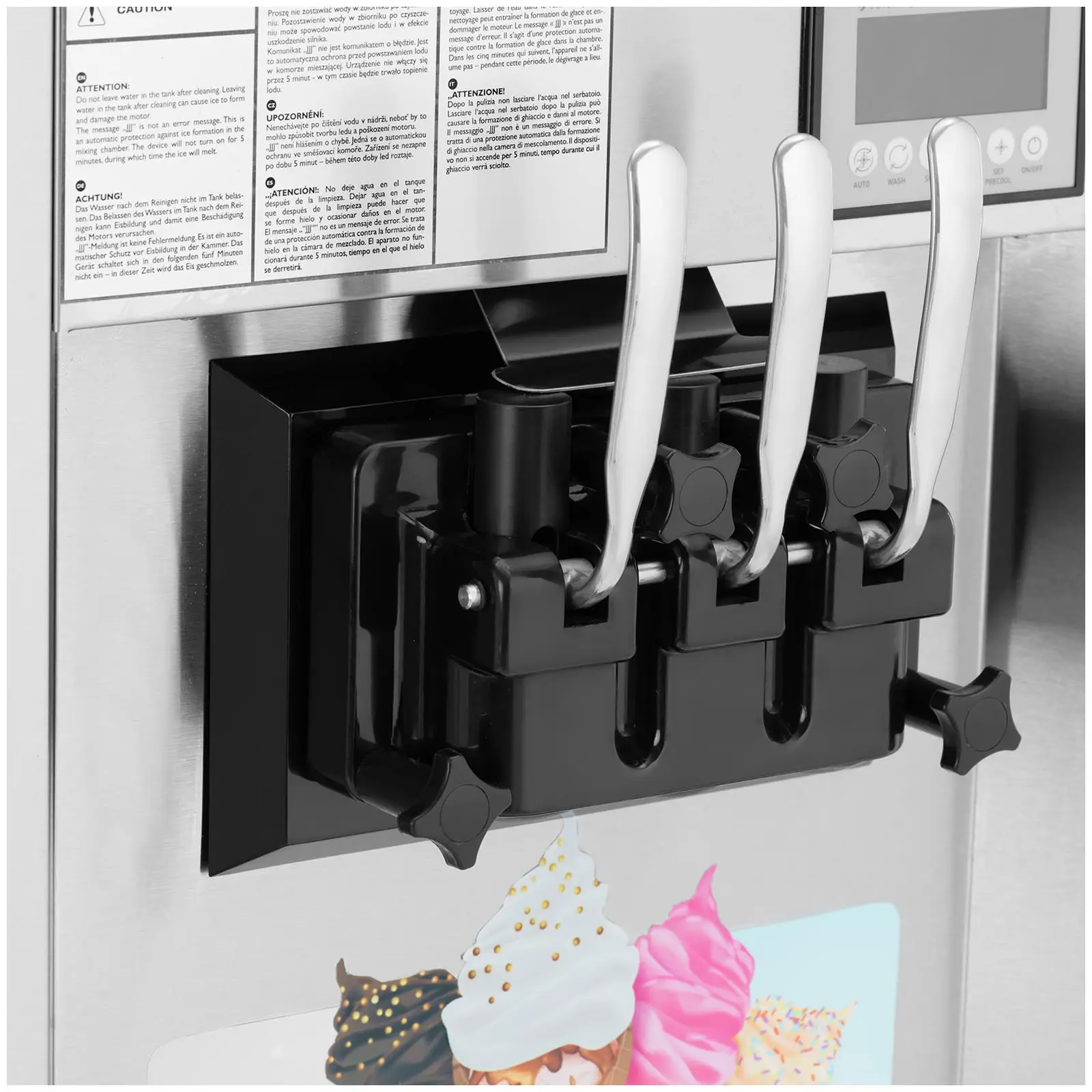 Softicemaskine - 2140 W - 33 l pr. time - 3 smagsvarianter - Royal Catering (Gummifødder: Nej)