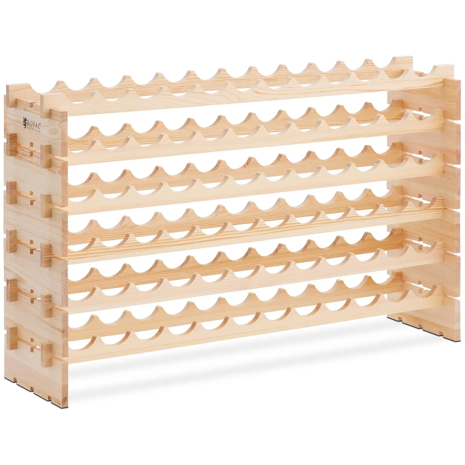 Wine Rack - pine wood - for up to 72 Bottles - Royal Catering