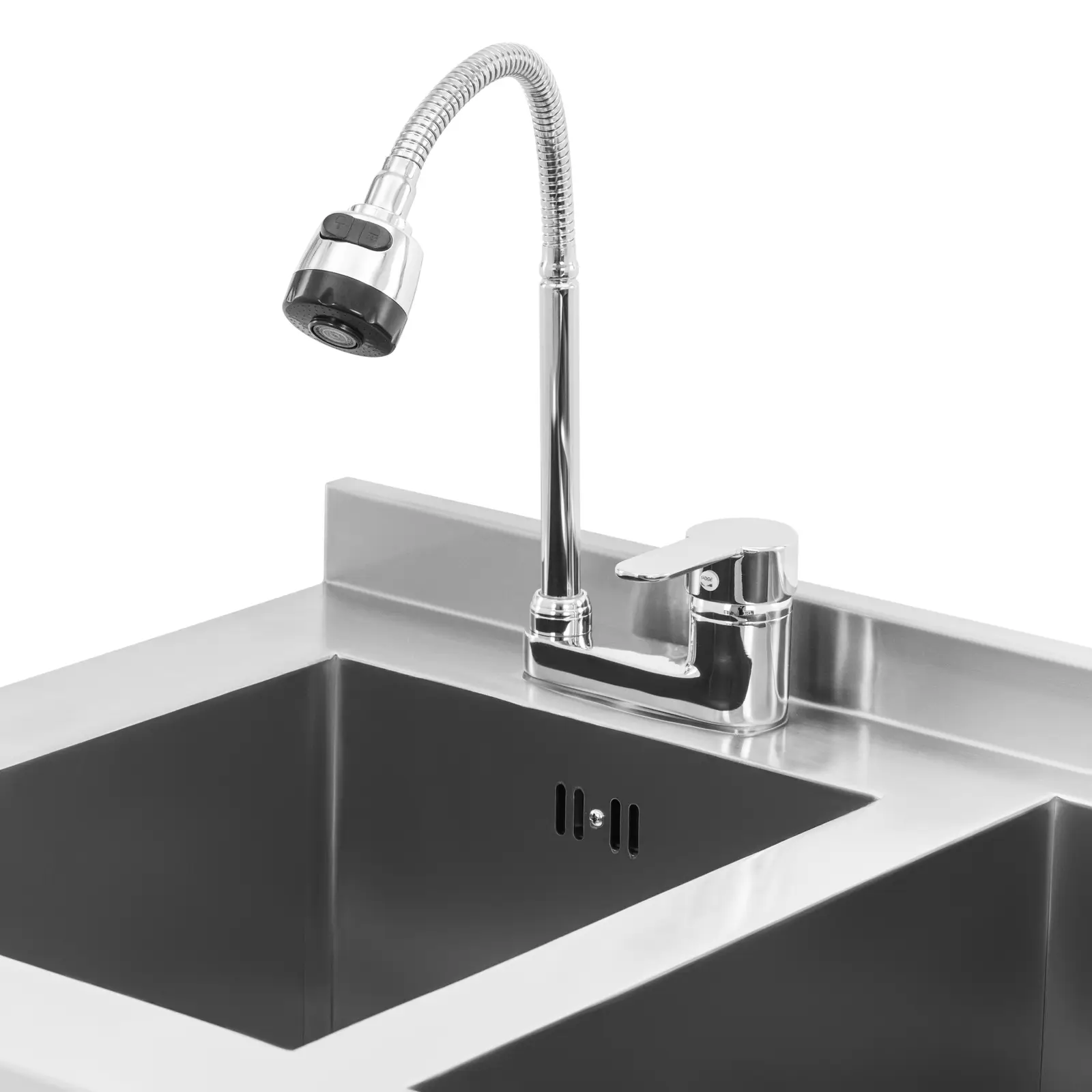 Barový pult - s nádobou na led a držákem na lahve - Royal Catering (Průměr otvoru: 20.5 mm)