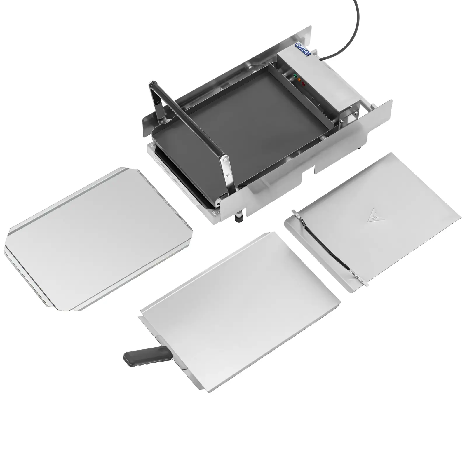 Toaster pain burger - Minuteur avec alarme - 320 x 440 mm - 0-250 °C - Royal Catering (Matériau(x): Acier inoxydable)
