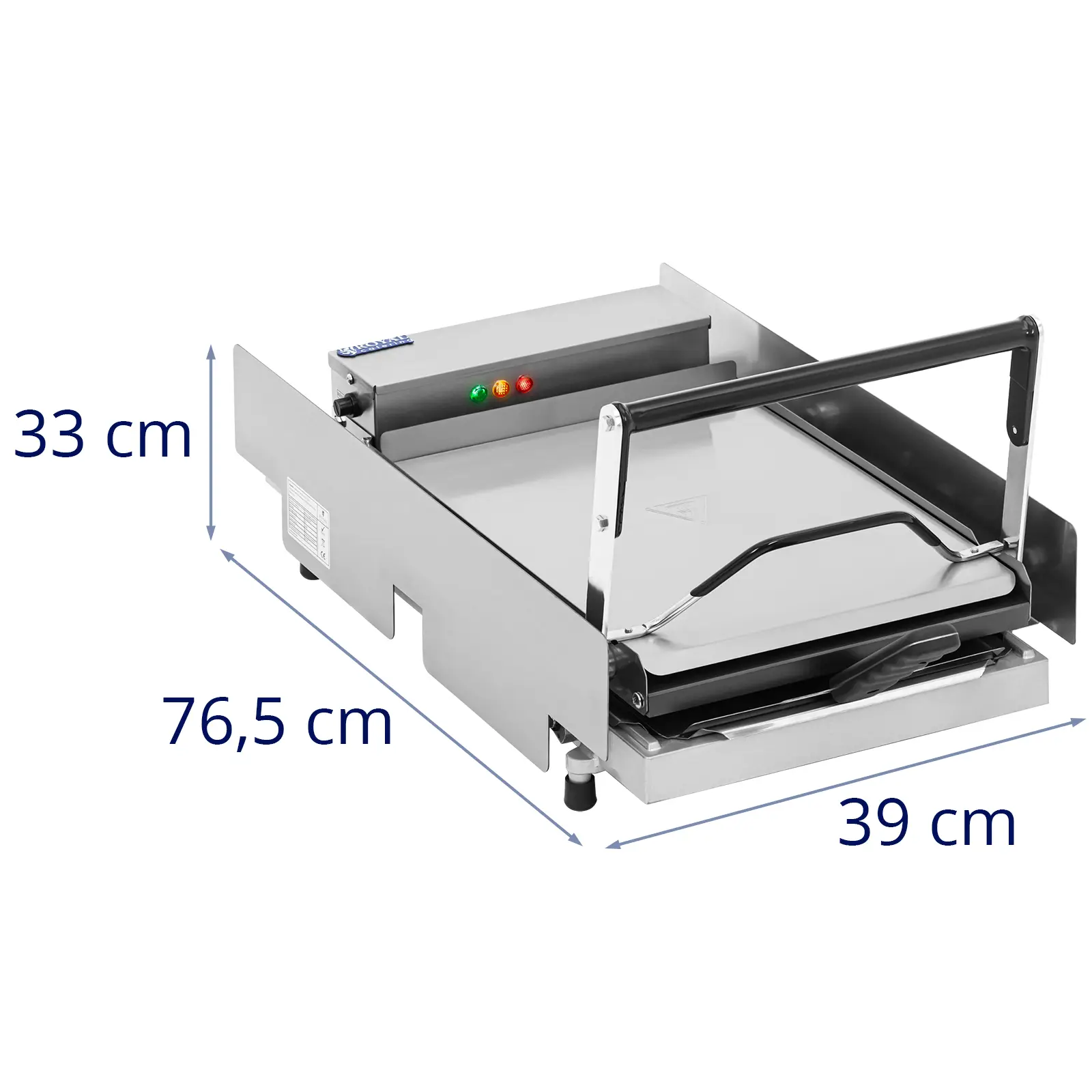 Toaster pain burger - Minuteur avec alarme - 320 x 440 mm - 0-250 °C - Royal Catering (Puissance [W]: 2400)