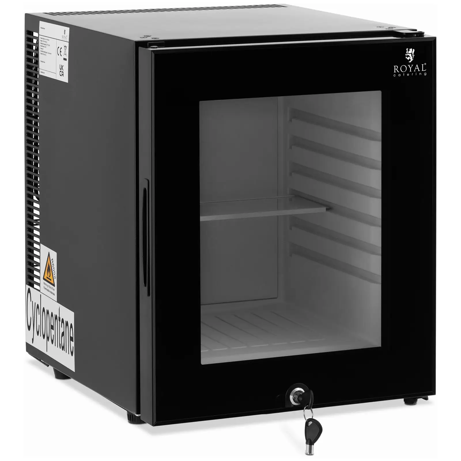 Levně Minibar 25 l skleněné dveře černý - Minibary Royal Catering