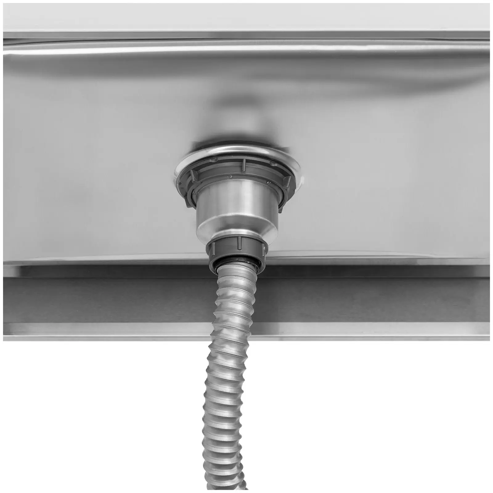 Plonge inox - 1 évier - inox - 160 x 60 x 97 cm - Royal Catering (Profondeur de l'évier: 25 cm)