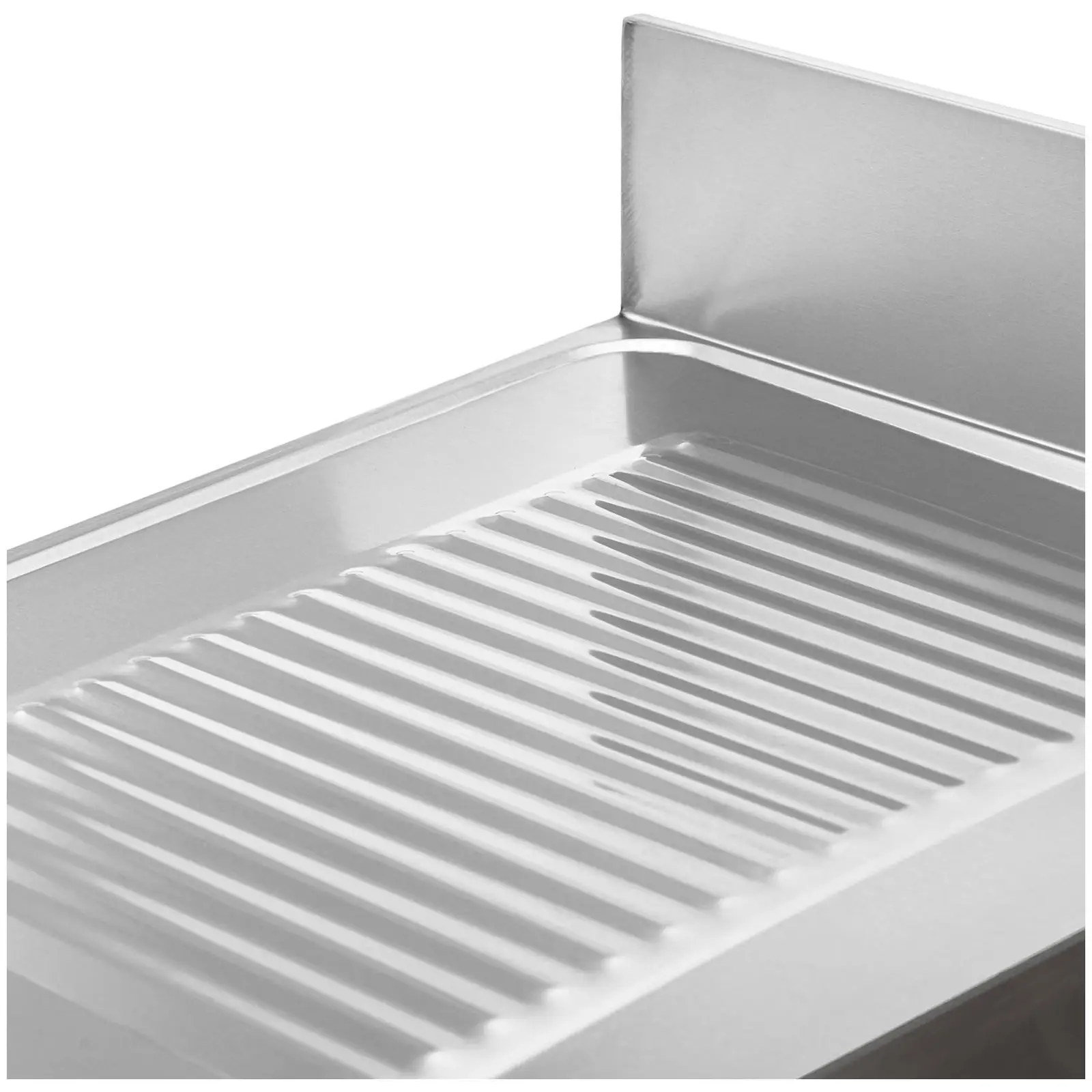 Plonge inox - 2 éviers - inox - 140 x 70 x 97 cm - Royal Catering (Avec armoire: Non)