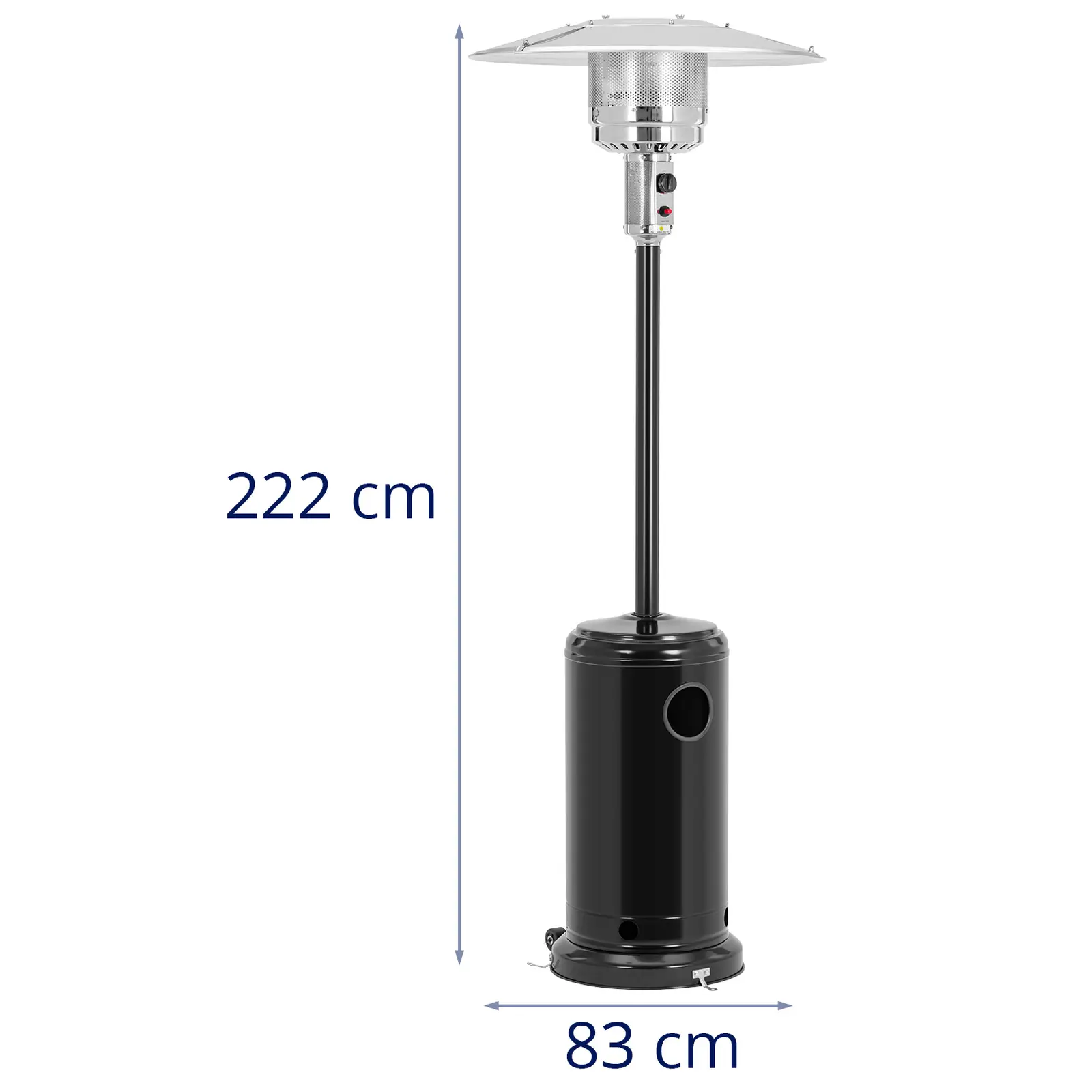 Kaasu-säteilylämmitin - 13 kW - 221 cm korkea