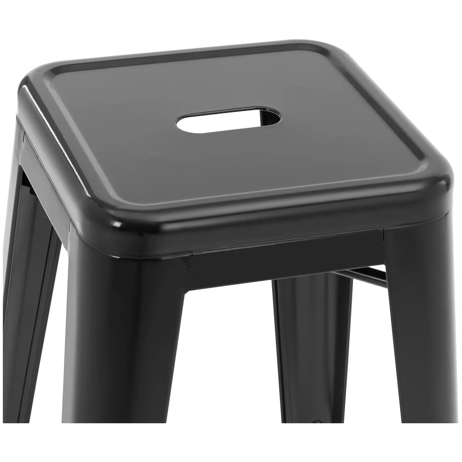 Tabouret de bar industriel - Lot de 2 - Noir - Royal Catering