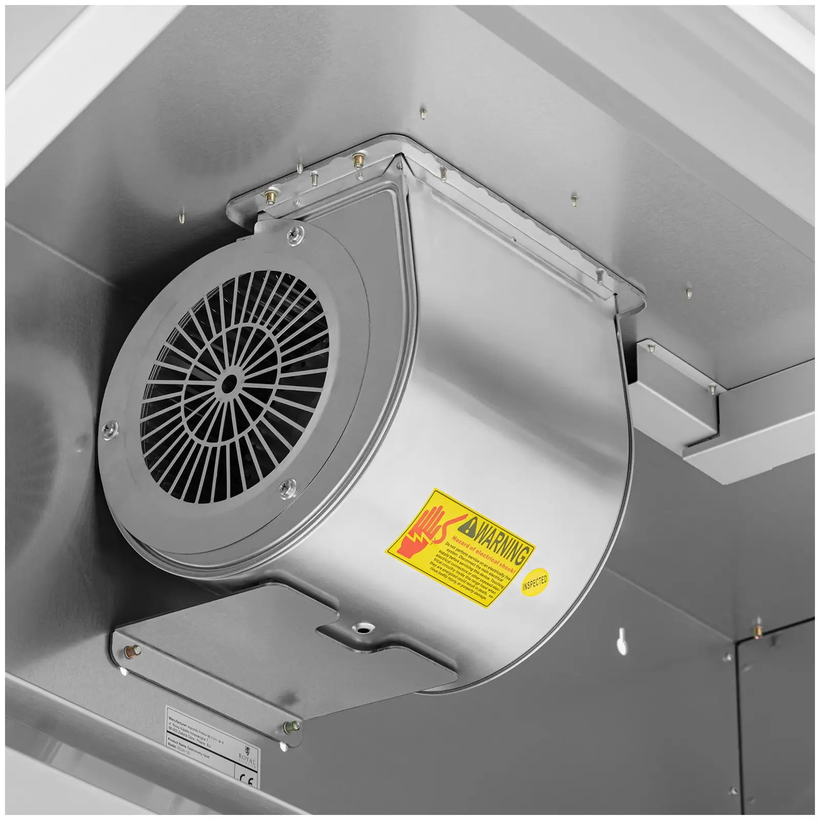 Hotte aspirante professionnelle avec moteur - 120 cm - 1000 m³/h - Royal Catering (Vitesses: 4)