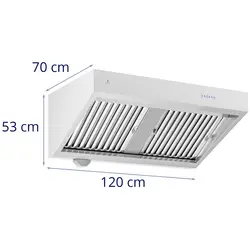 Cooker Hood with Motor - 120 cm - 1000 m³/h - Royal Catering