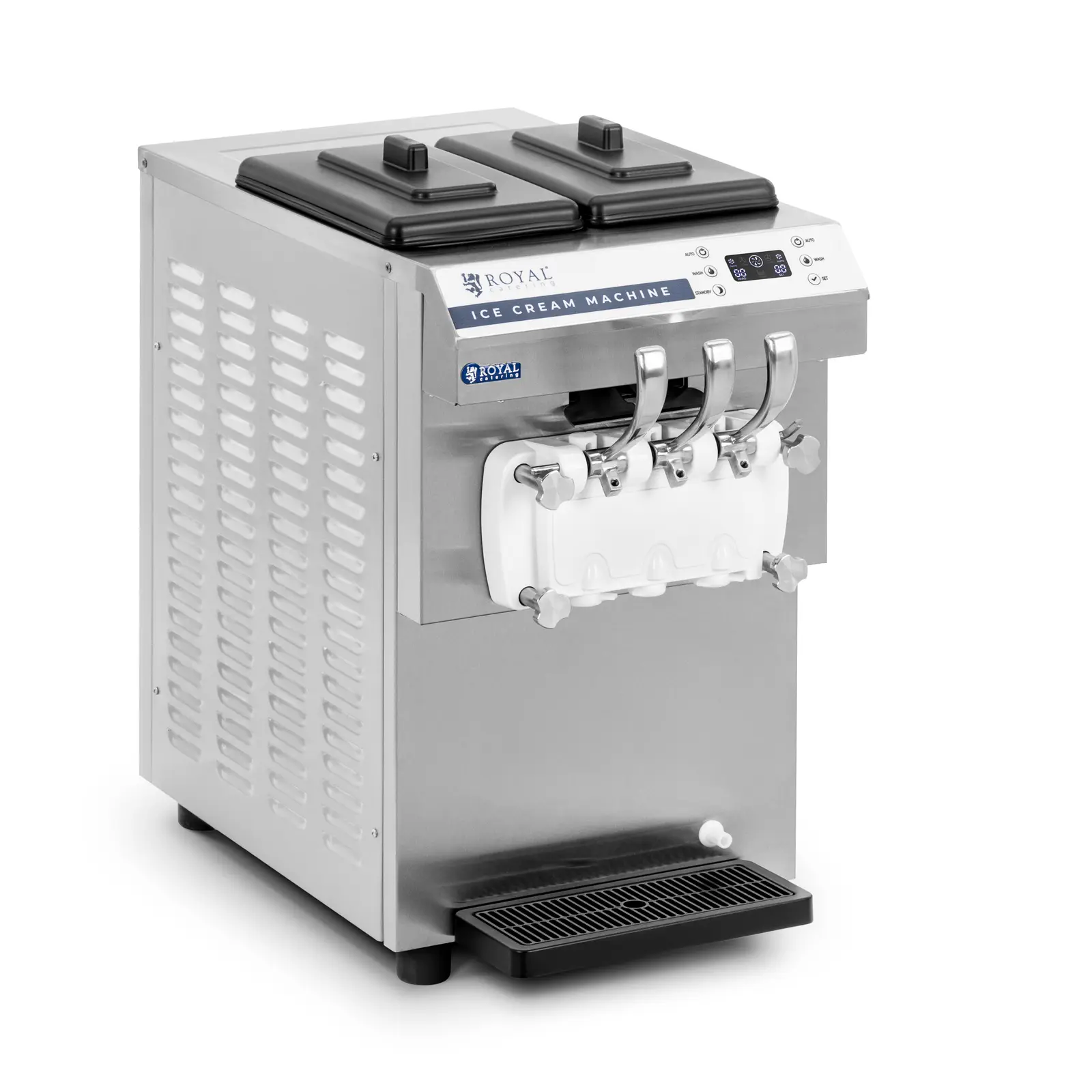 Soft Serve Ice Cream Machine - 1350 W - 16 l/h - LED - 3 flavours - Royal Catering