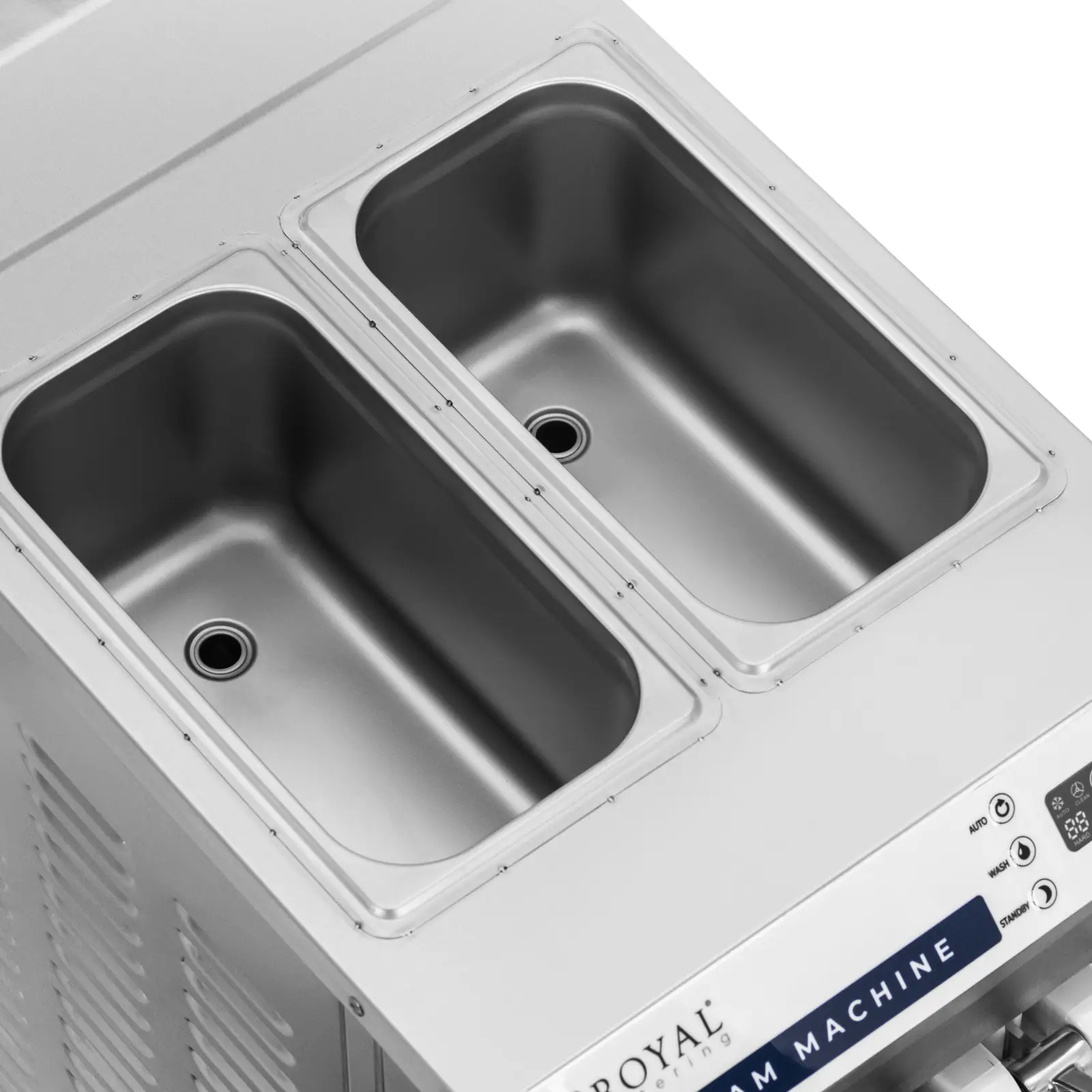 Lágyfagylaltgép - 1350 W - 16 l/h - LED - 3 ízirány - Royal Catering